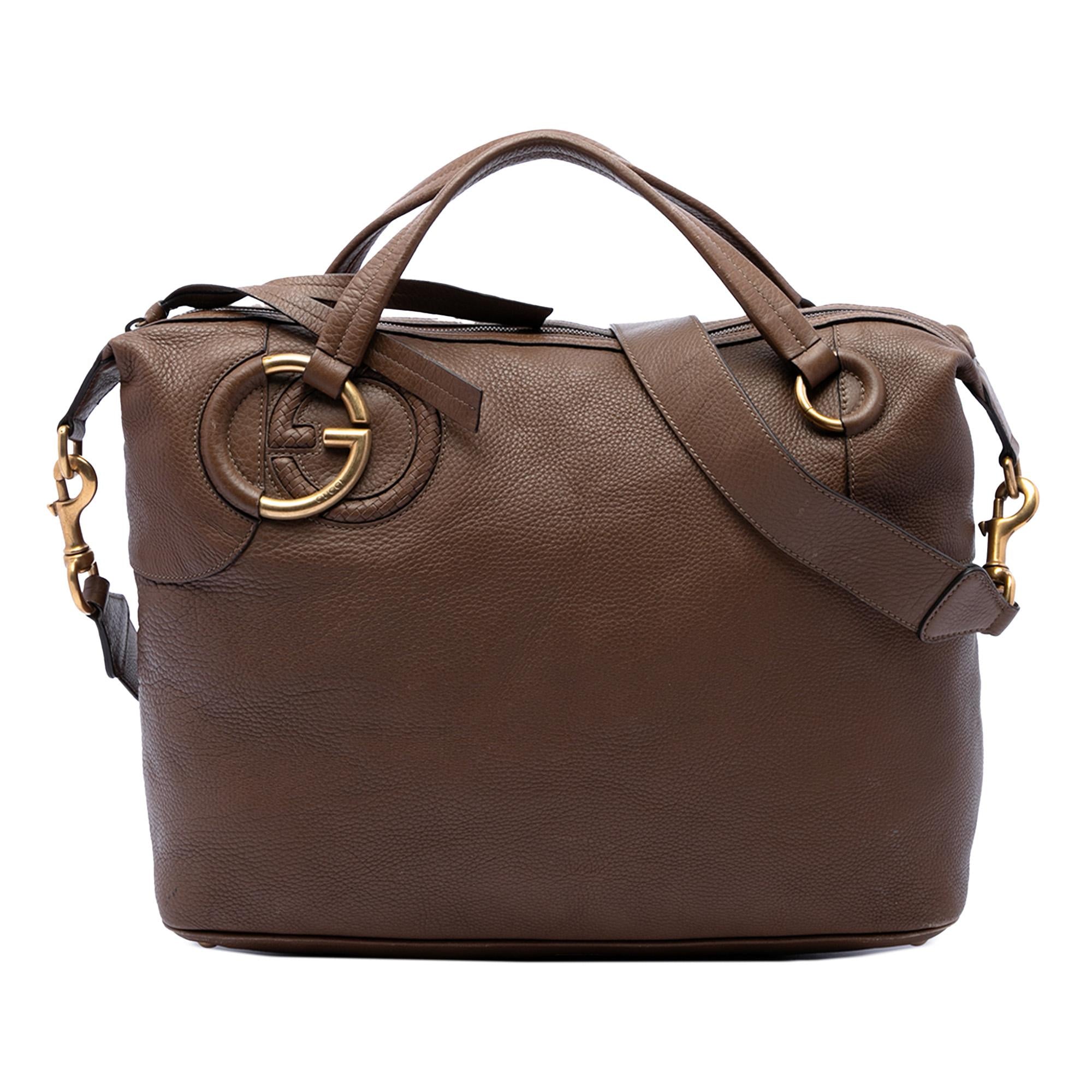 Gucci Calfskin Twill Satchel