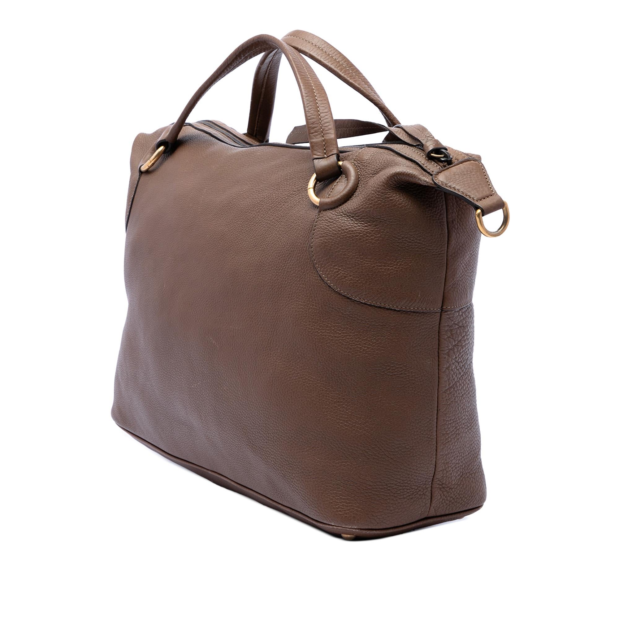 Gucci Calfskin Twill Satchel