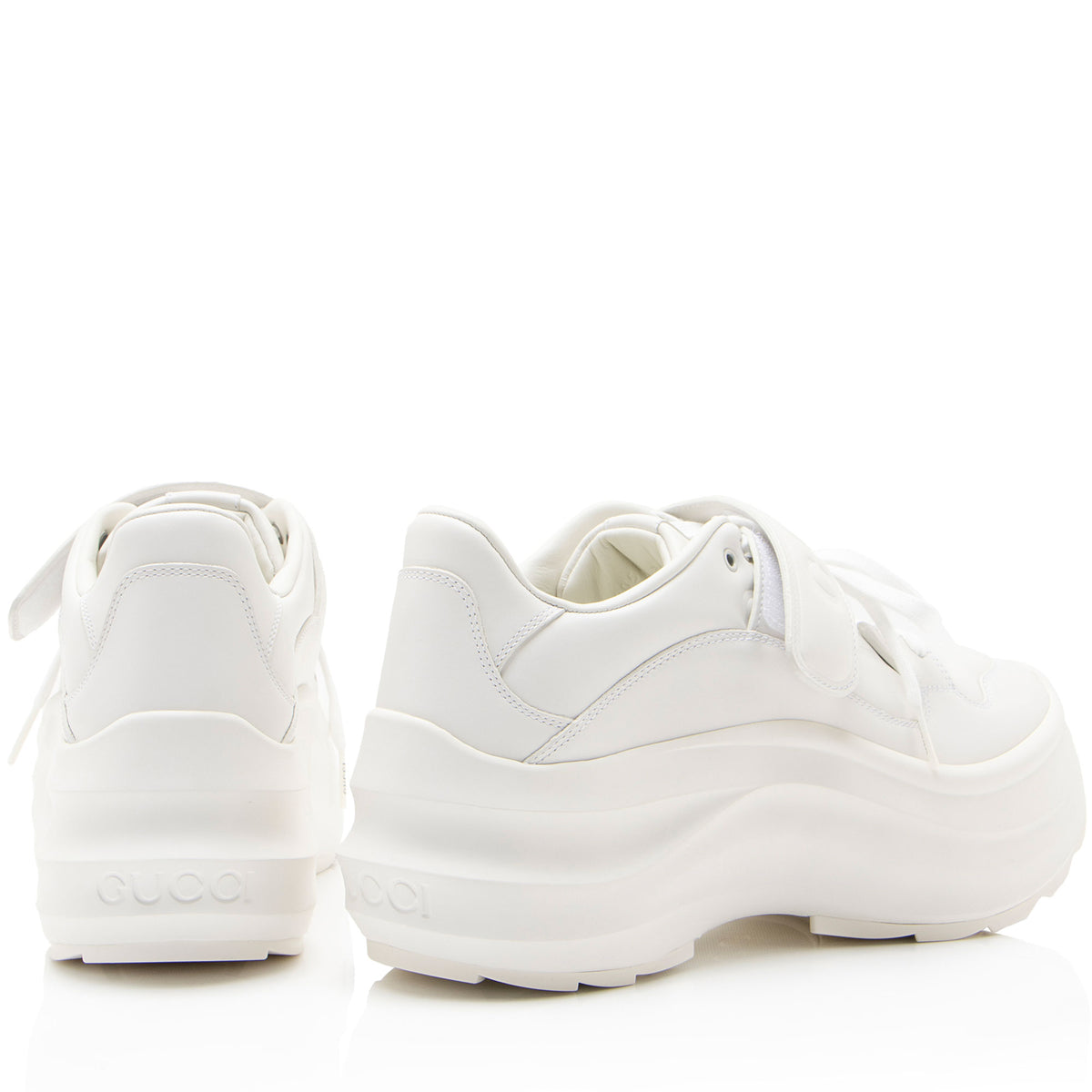 Gucci Calfskin Wave Wedge Sneakers - Size 9 / 39