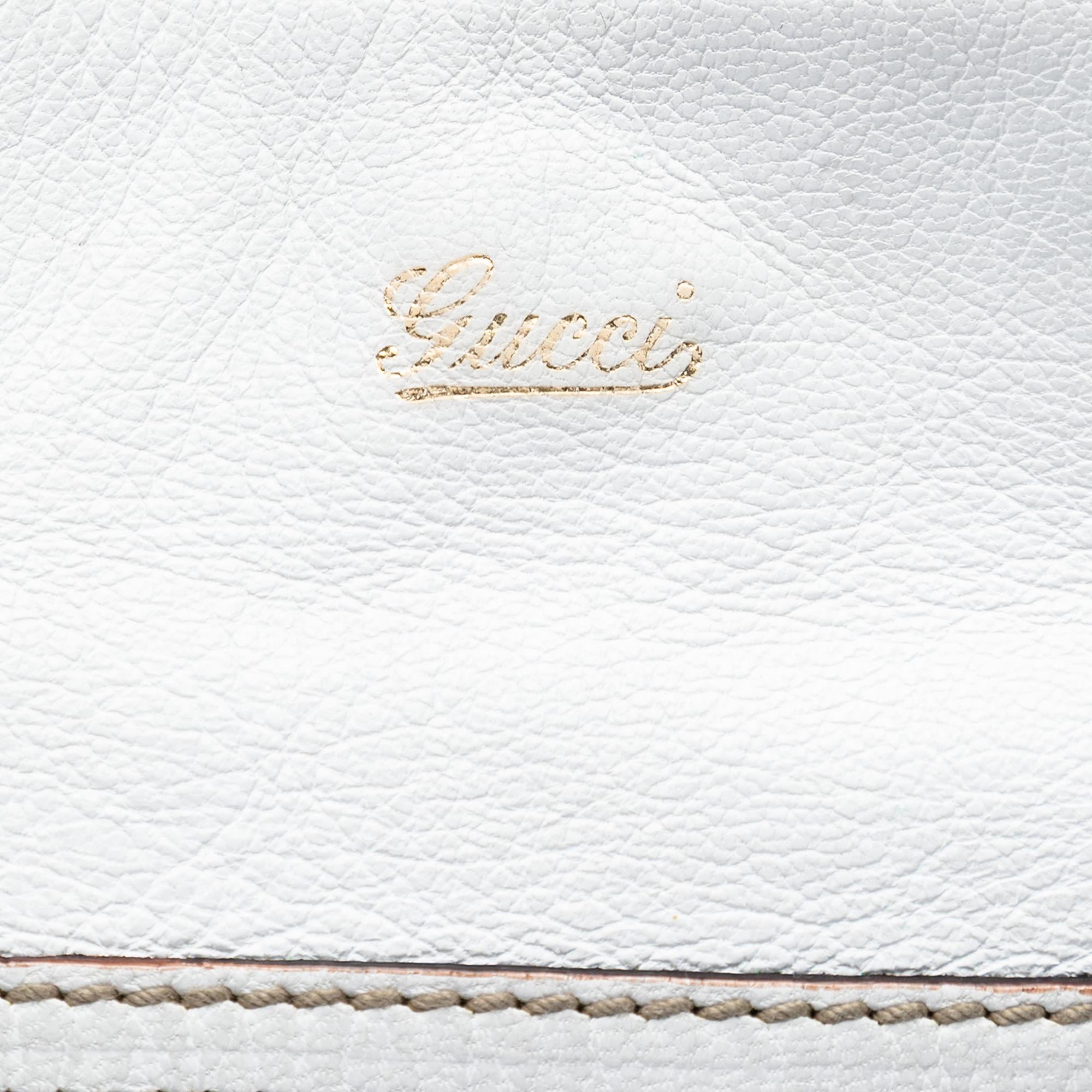Gucci Calfskin Web Capri Ranch Kid Shoulder Bag