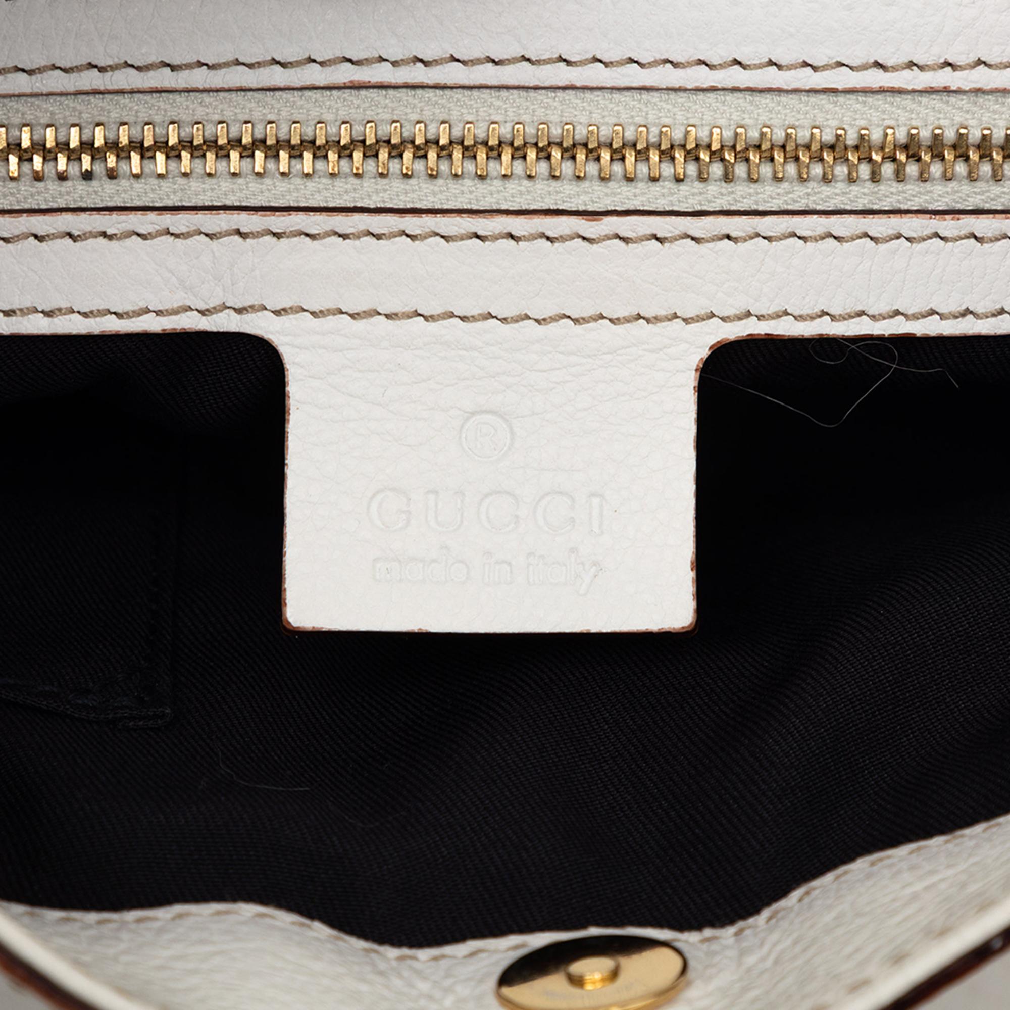 Gucci Calfskin Web Capri Ranch Kid Shoulder Bag