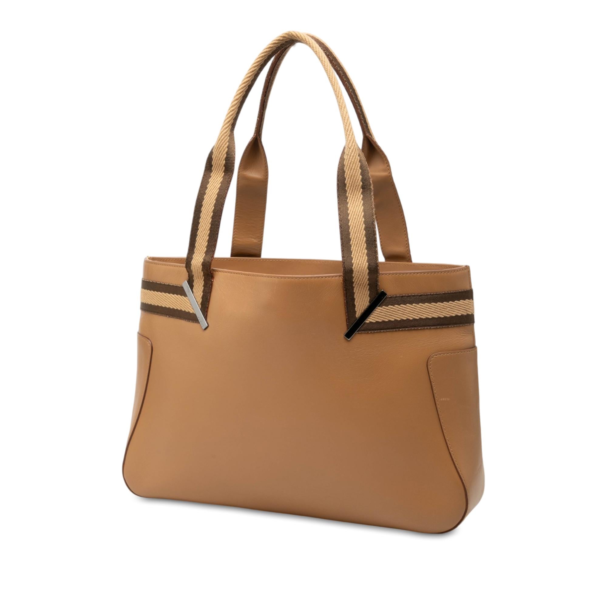 Gucci Calfskin Web Handbag
