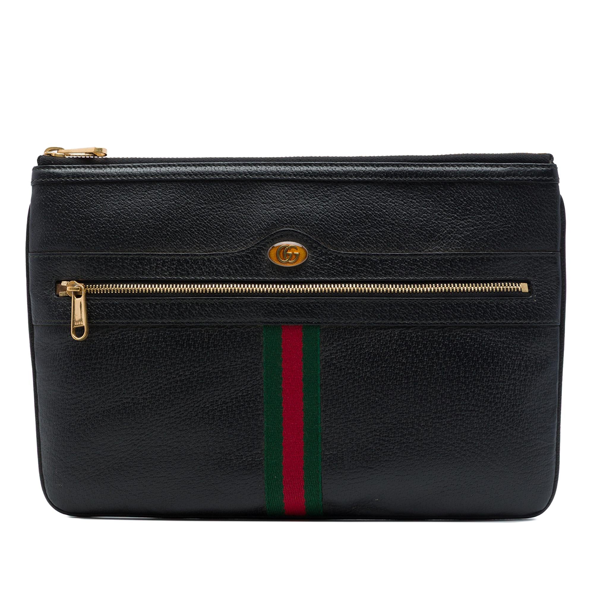Gucci Calfskin Web Ophidia Clutch