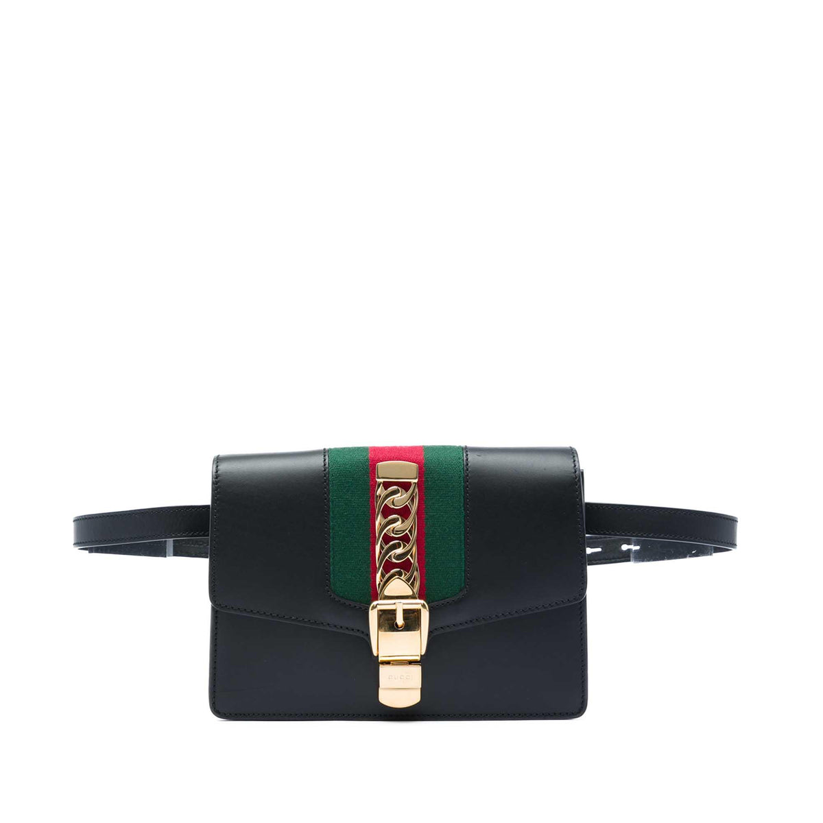Gucci Calfskin Web Sylvie Belt Bag