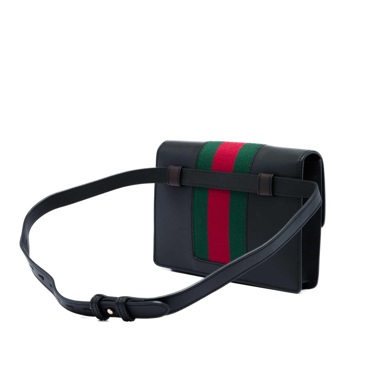 Gucci Calfskin Web Sylvie Belt Bag