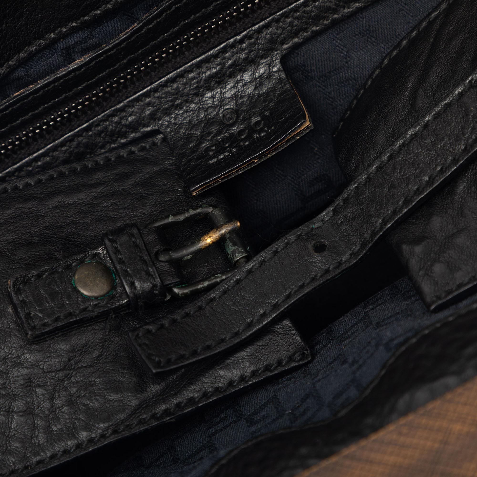 Gucci Calfskin Wood Frame Handbag