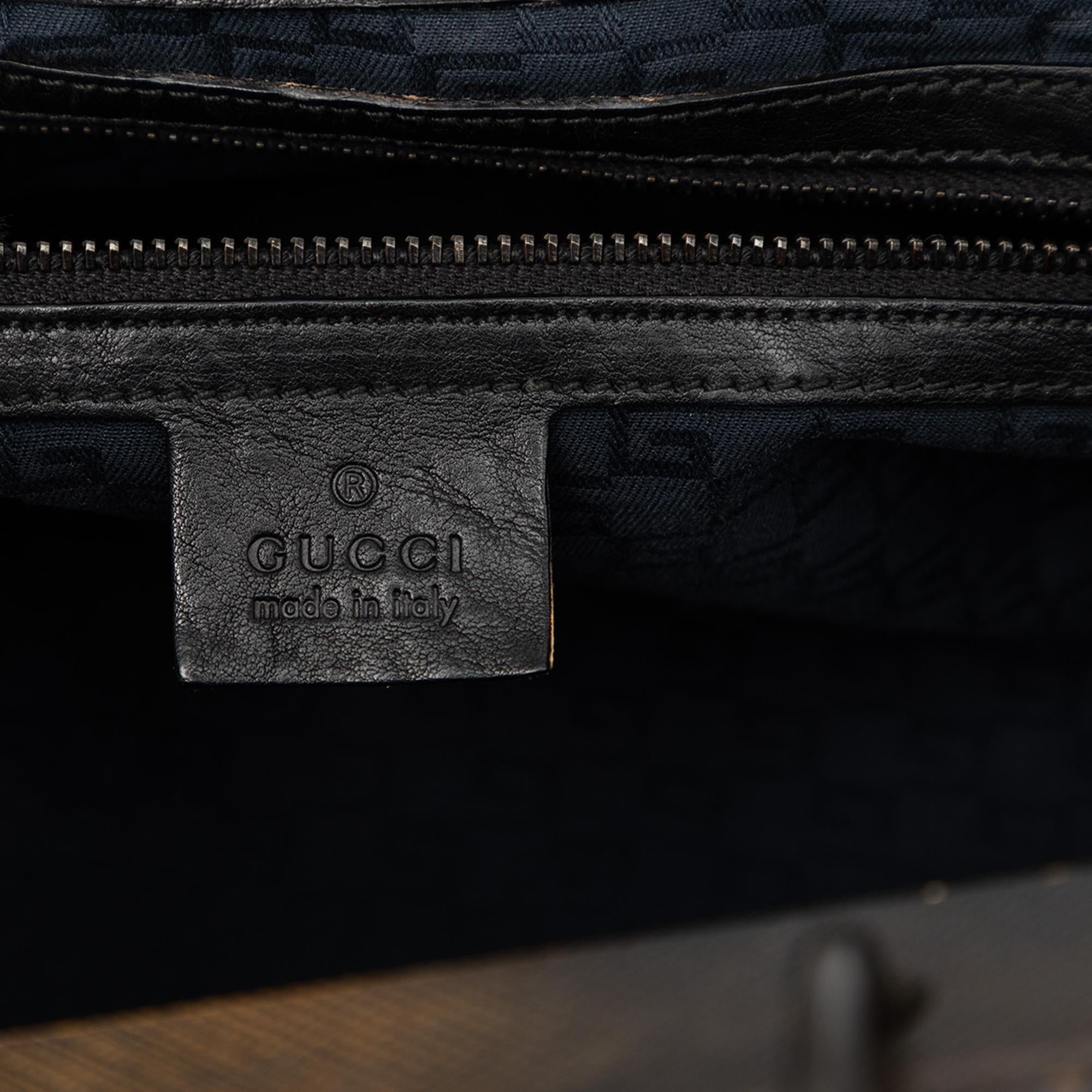 Gucci Calfskin Wood Frame Handbag