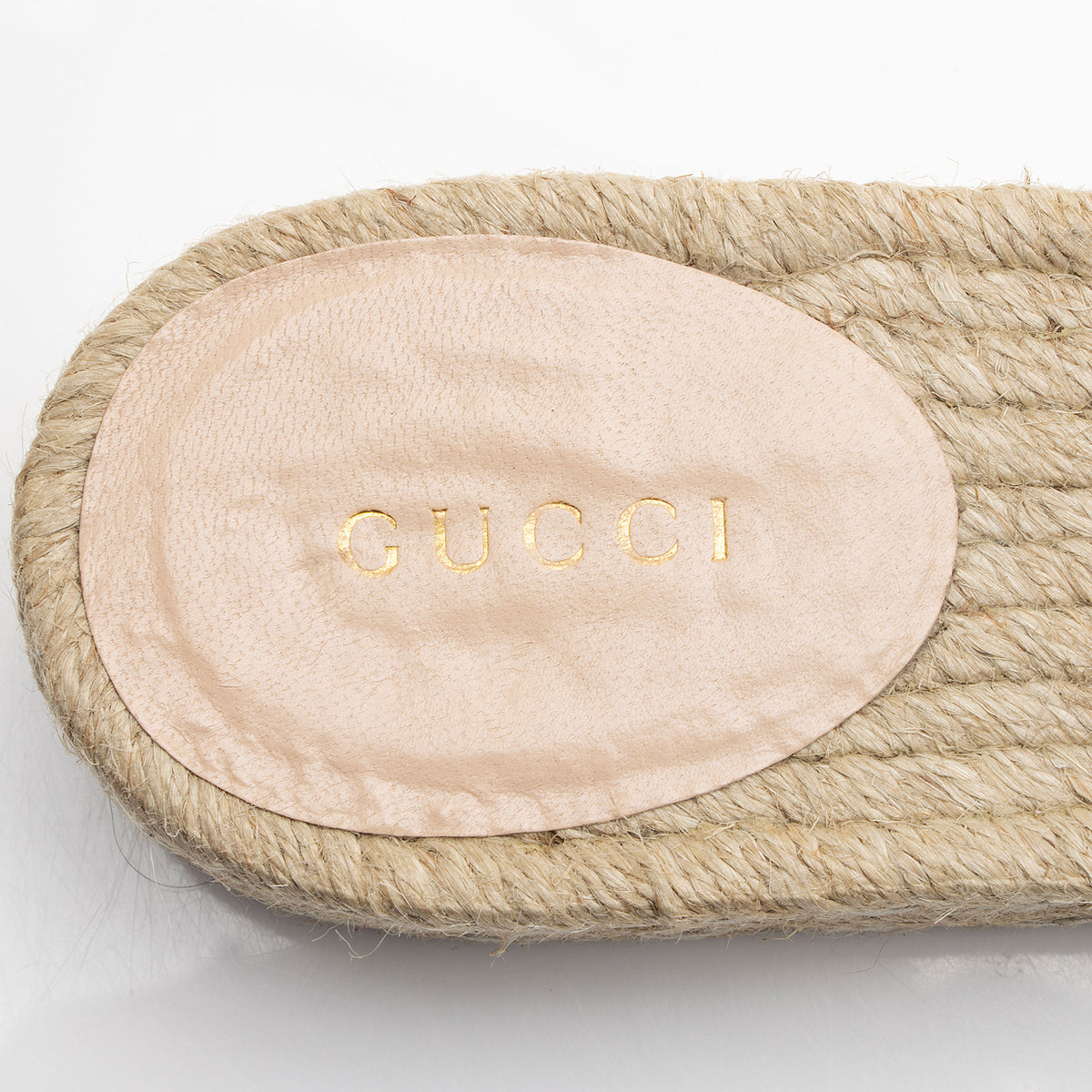 Gucci Canvas Embroidered Interlocking G Pilar Espadrille Slides - Size 7 / 37