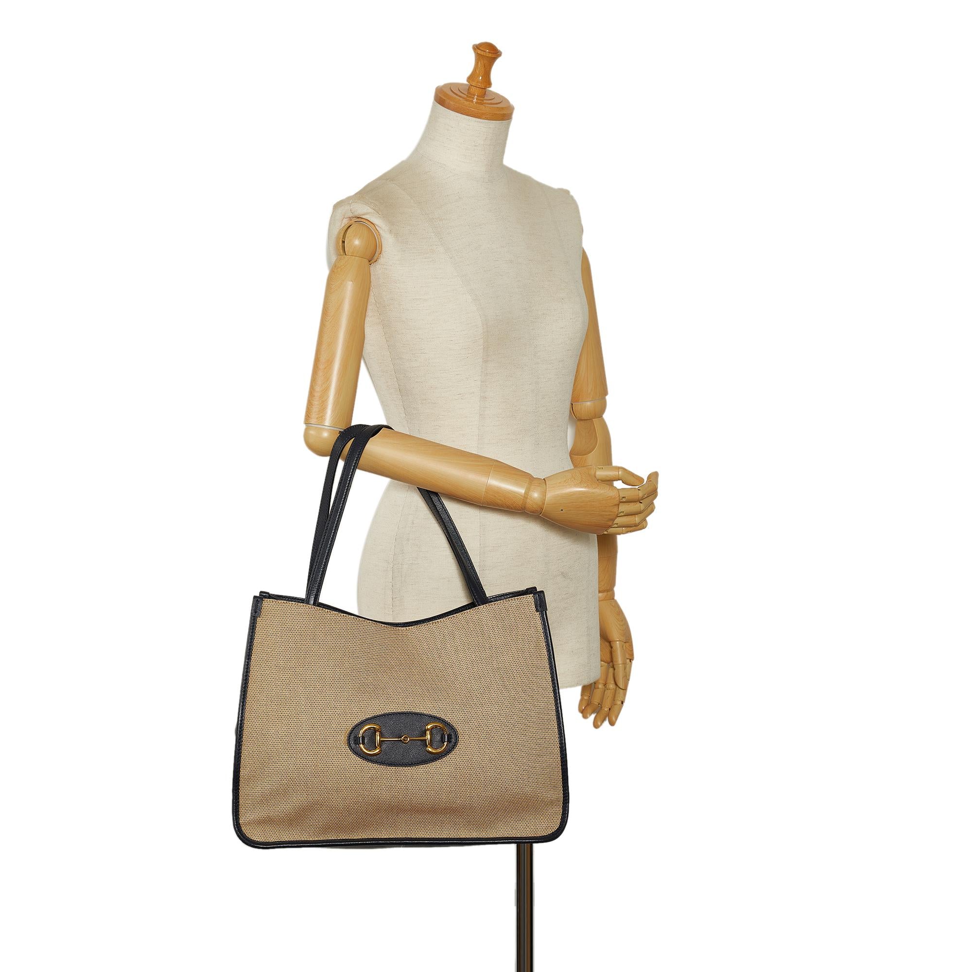 Gucci Canvas Horsebit 1955 Tote (SHG-hEG9ve)