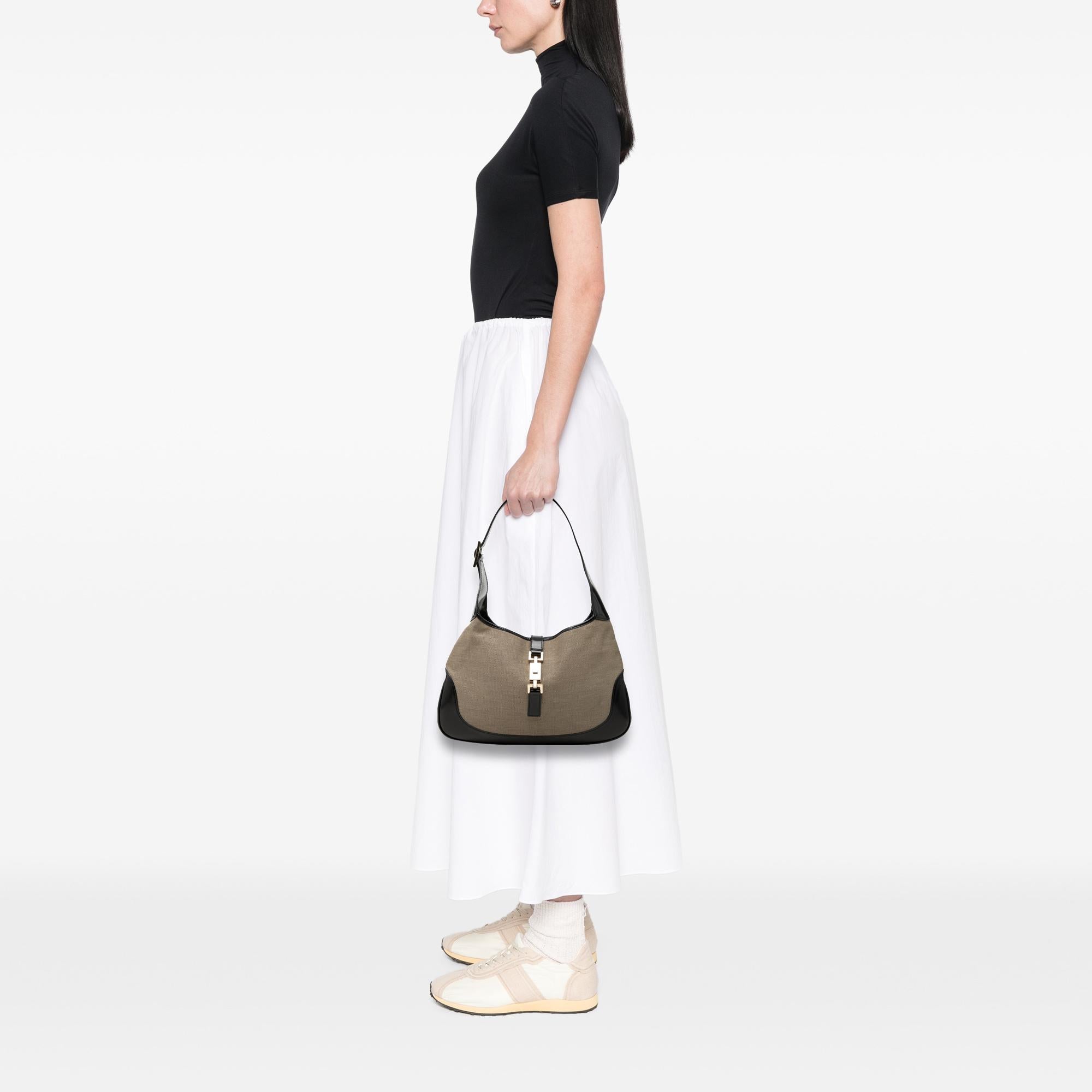 Gucci Canvas Jackie Shoulder Bag