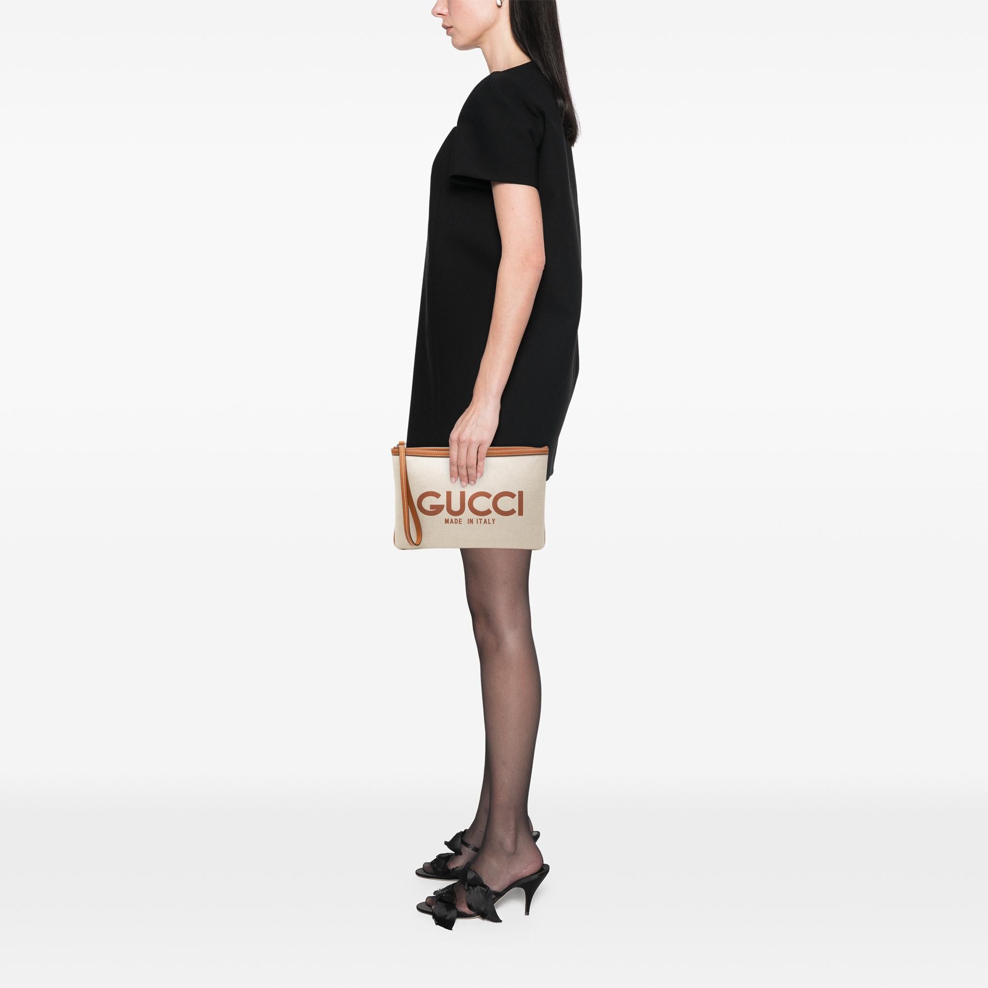 Gucci Canvas Logo Clutch