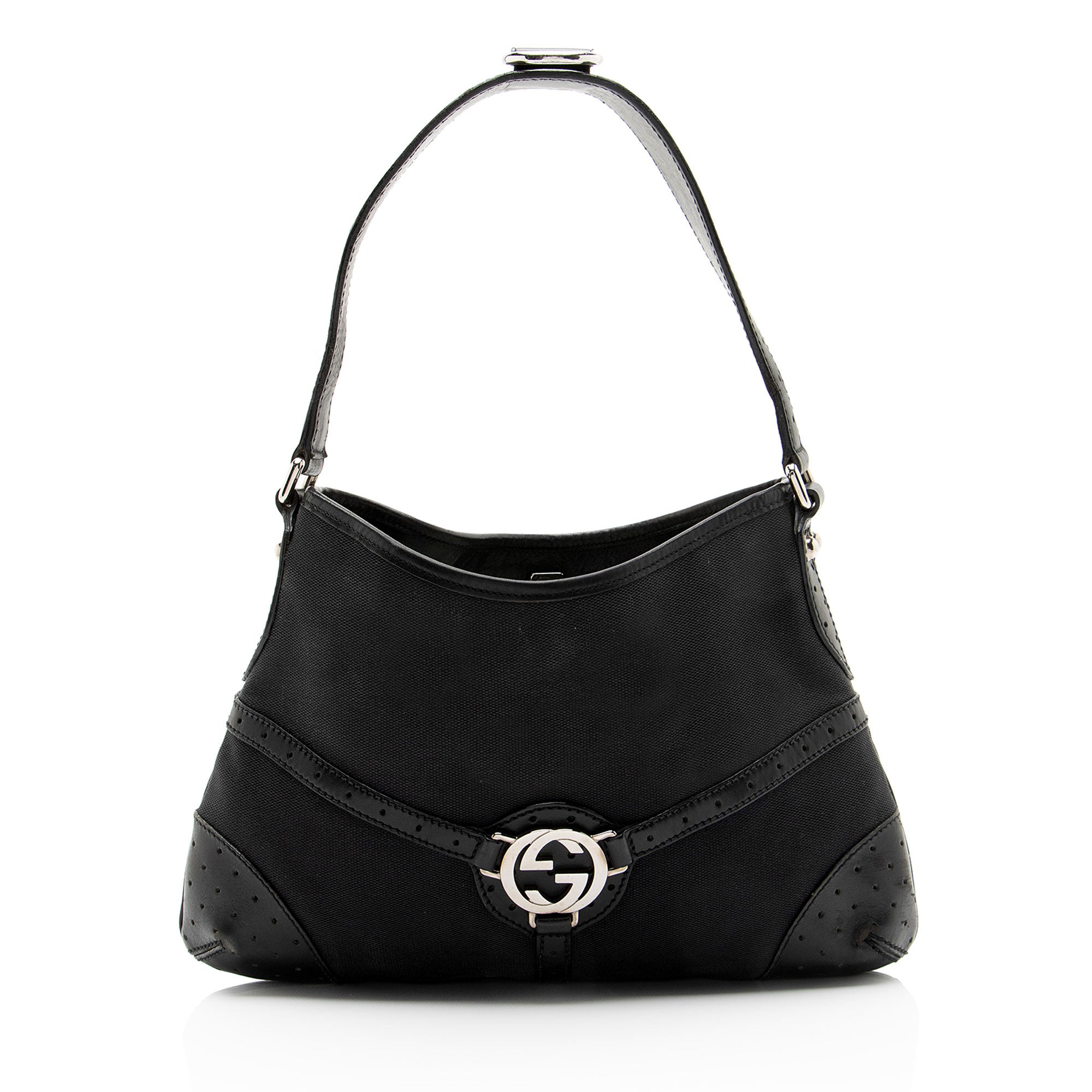 Gucci Canvas Reins Medium Shoulder Bag