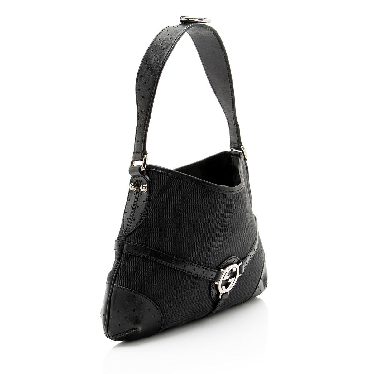 Gucci Canvas Reins Medium Shoulder Bag