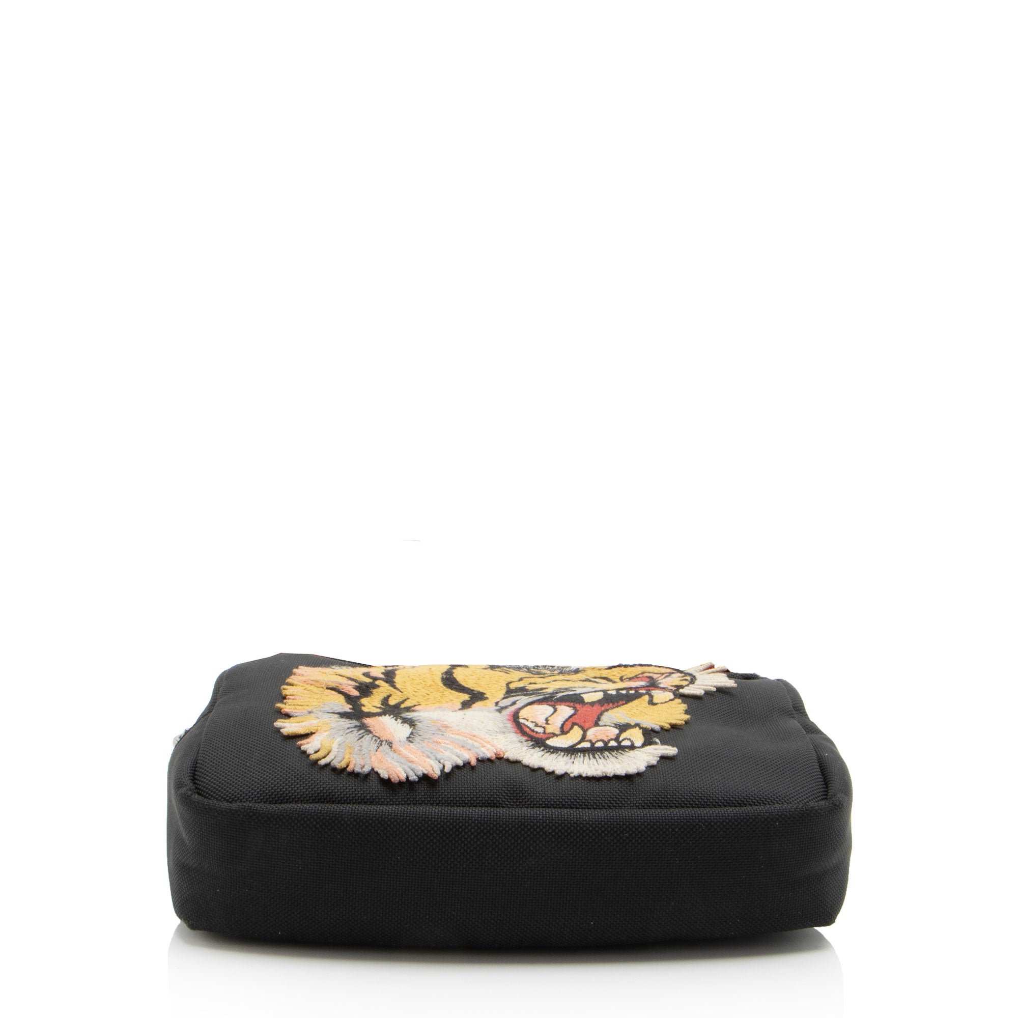 Gucci Canvas Tiger Embroidered Web Messenger