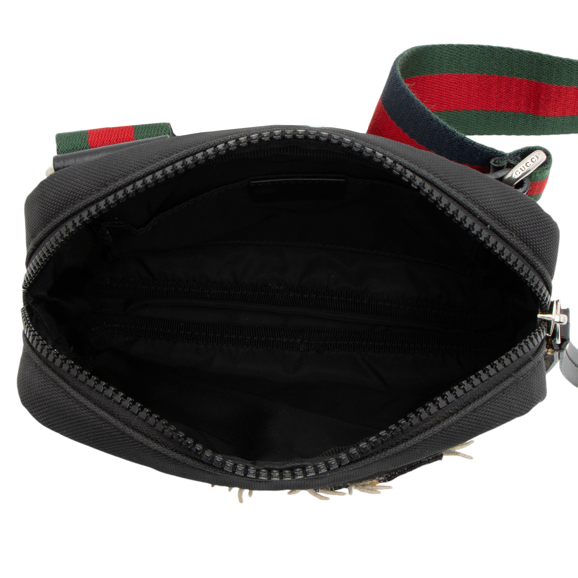 Gucci Canvas Tiger Embroidered Web Messenger