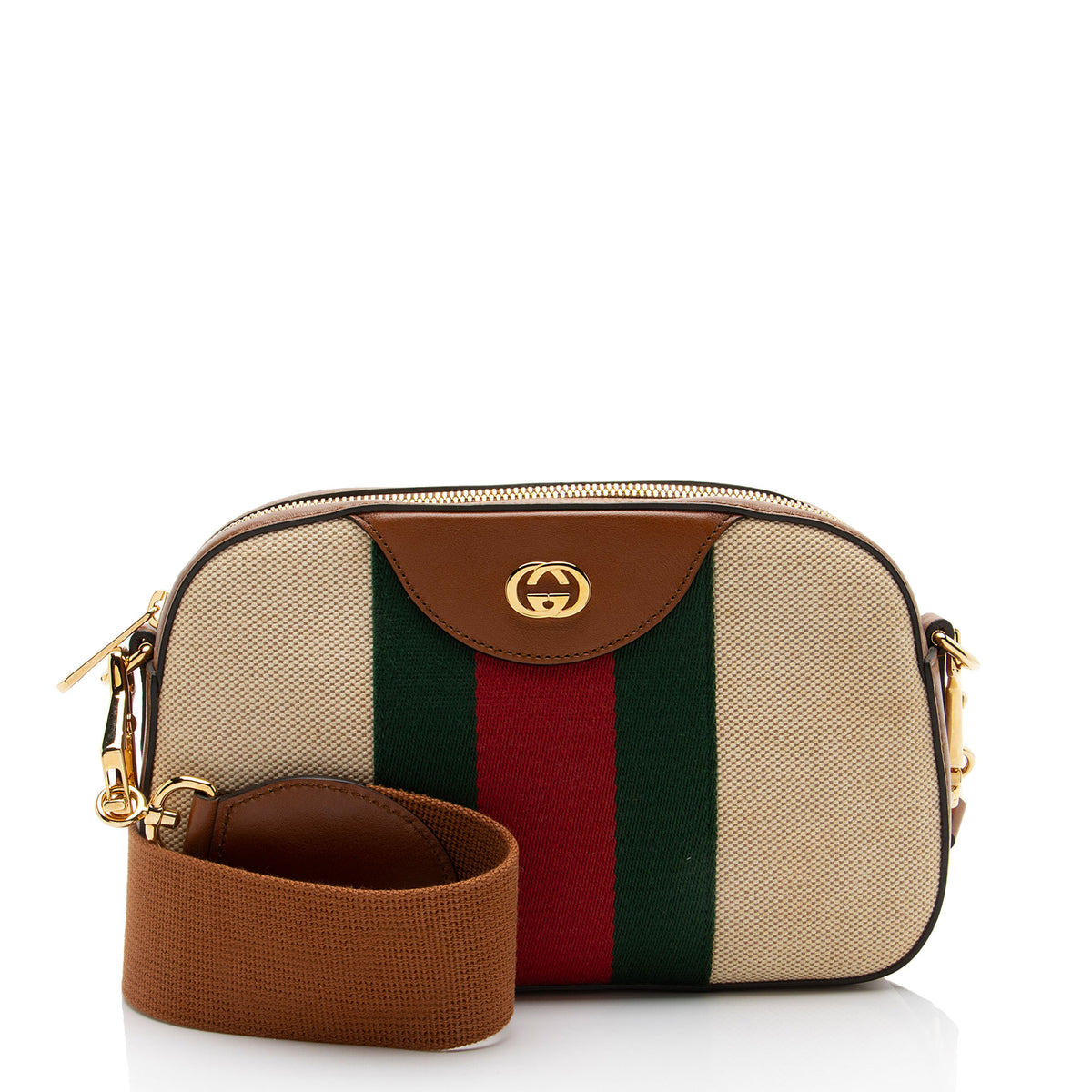 Gucci Canvas Vintage Web Camera Bag