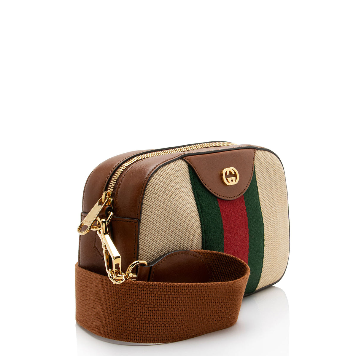 Gucci Canvas Vintage Web Camera Bag