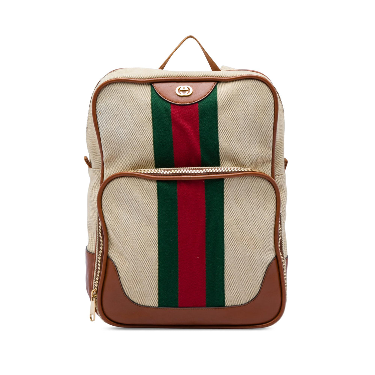 Gucci Canvas Web Backpack