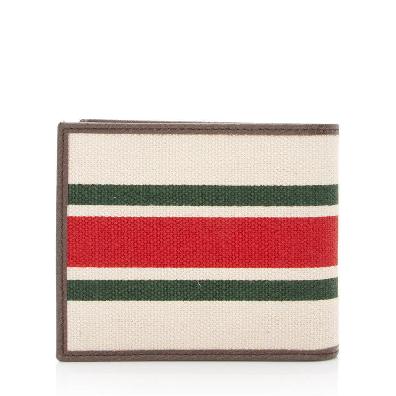 Gucci Canvas Web Bi-Fold Wallet (SHF-5YP2iA)