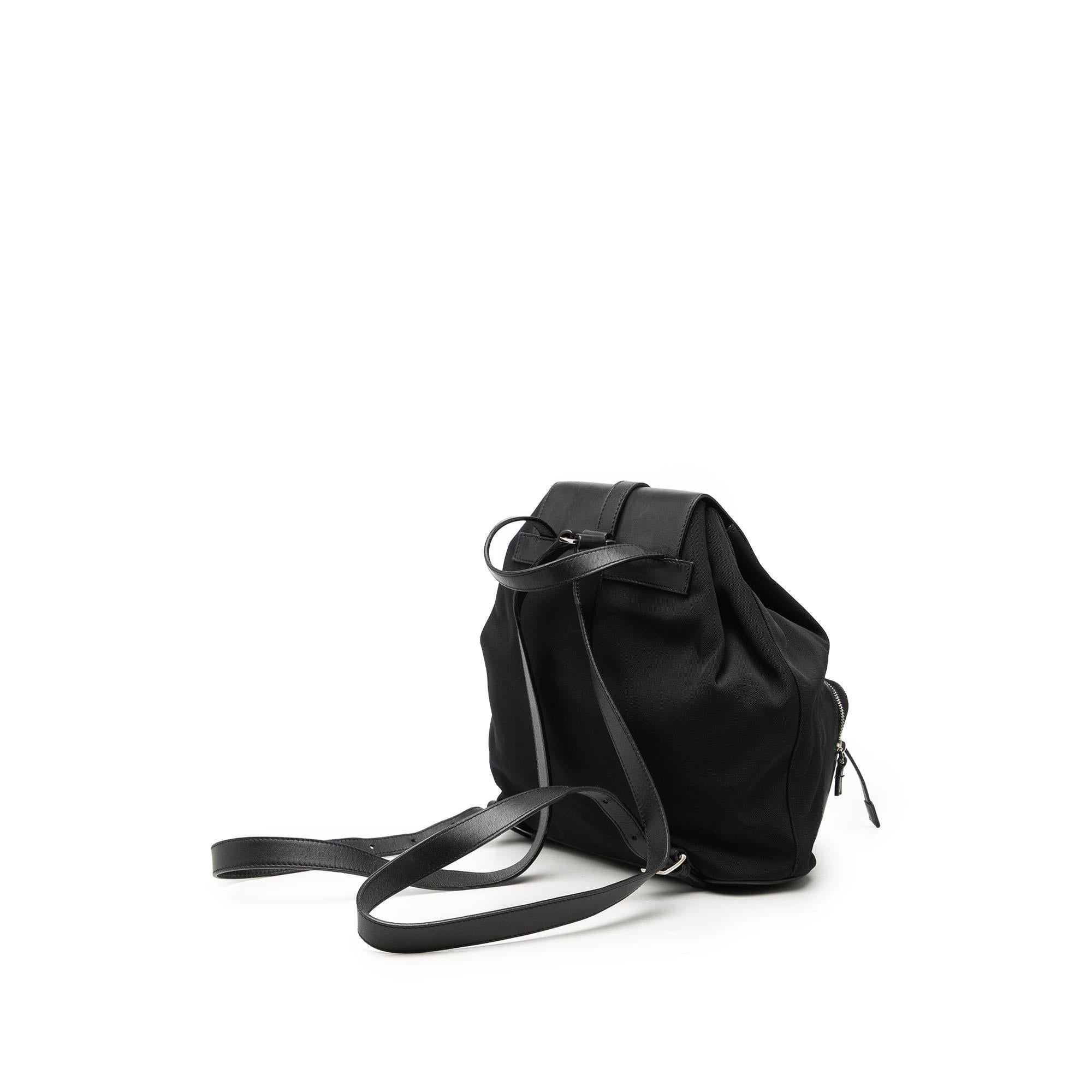 Gucci Canvas and Calfskin Jackie Drawstring Backpack