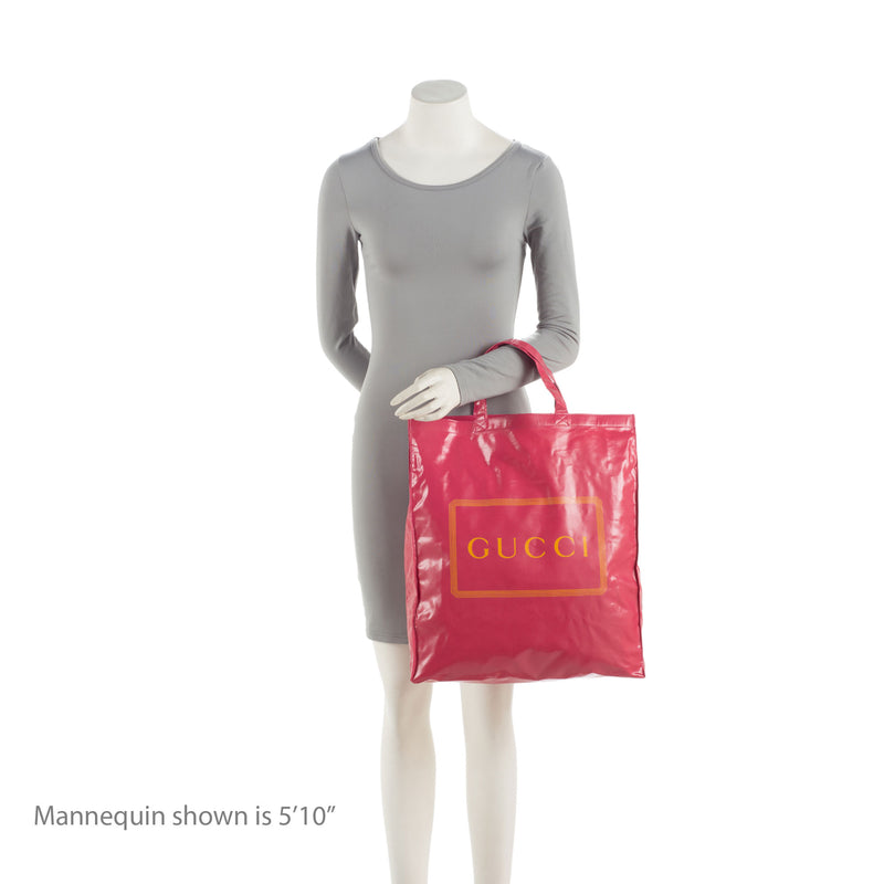 Gucci coated canvas tote deals