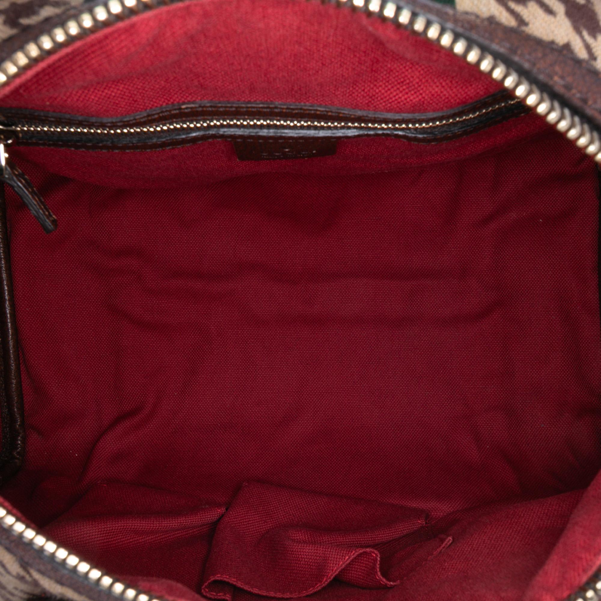Gucci Cotton Seventies Web Boston Bag