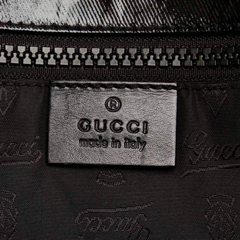 Gucci Crest Coated Canvas Crossbody Bag (SHG-31753)