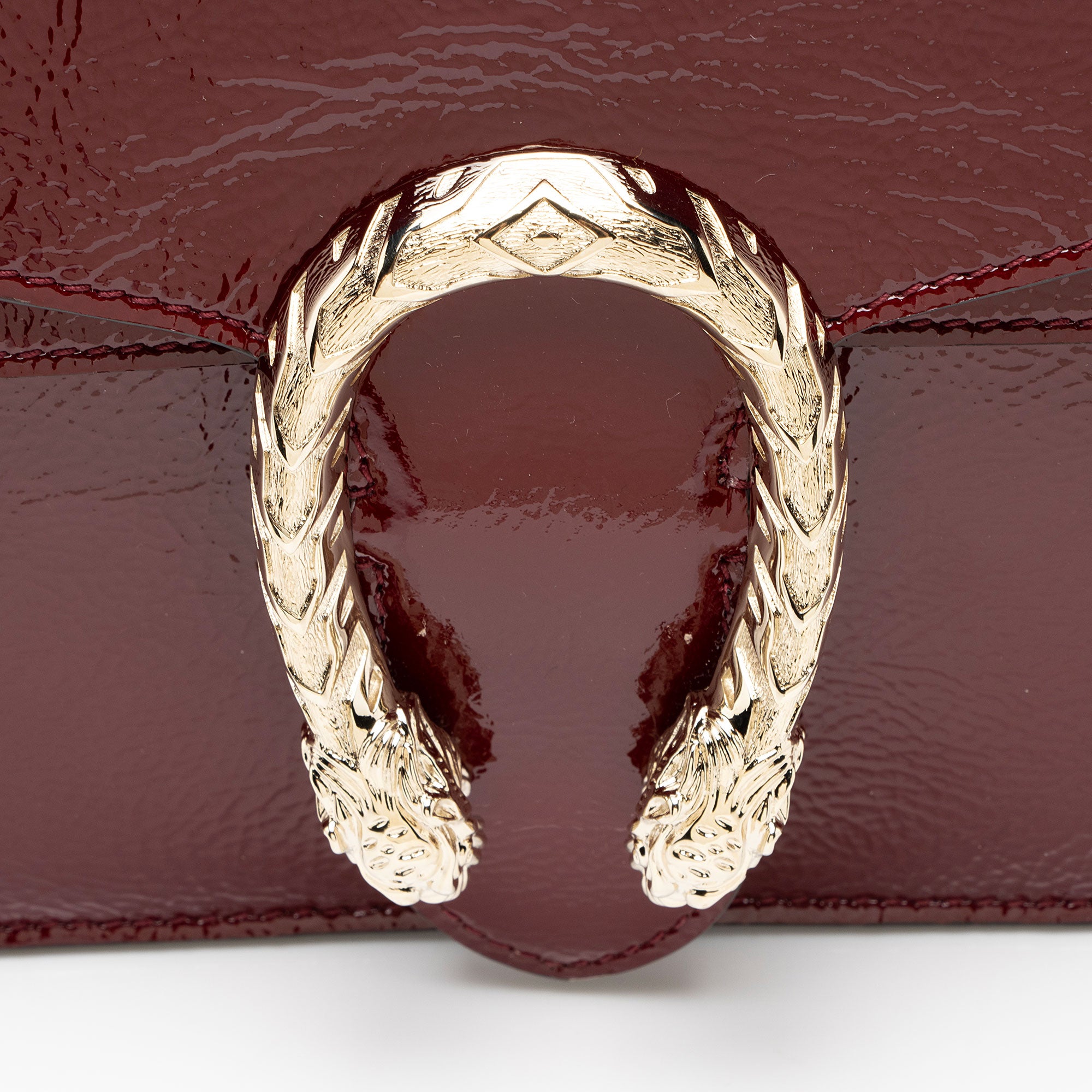 Gucci Crinkled Patent Leather Dionysus Medium Shoulder Bag