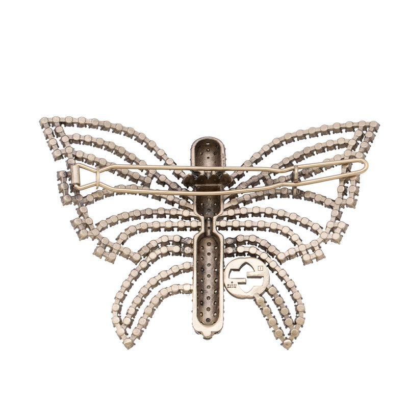 Gucci Crystal Butterfly Interlocking GG Hair Clip (SHF-fdAS47)
