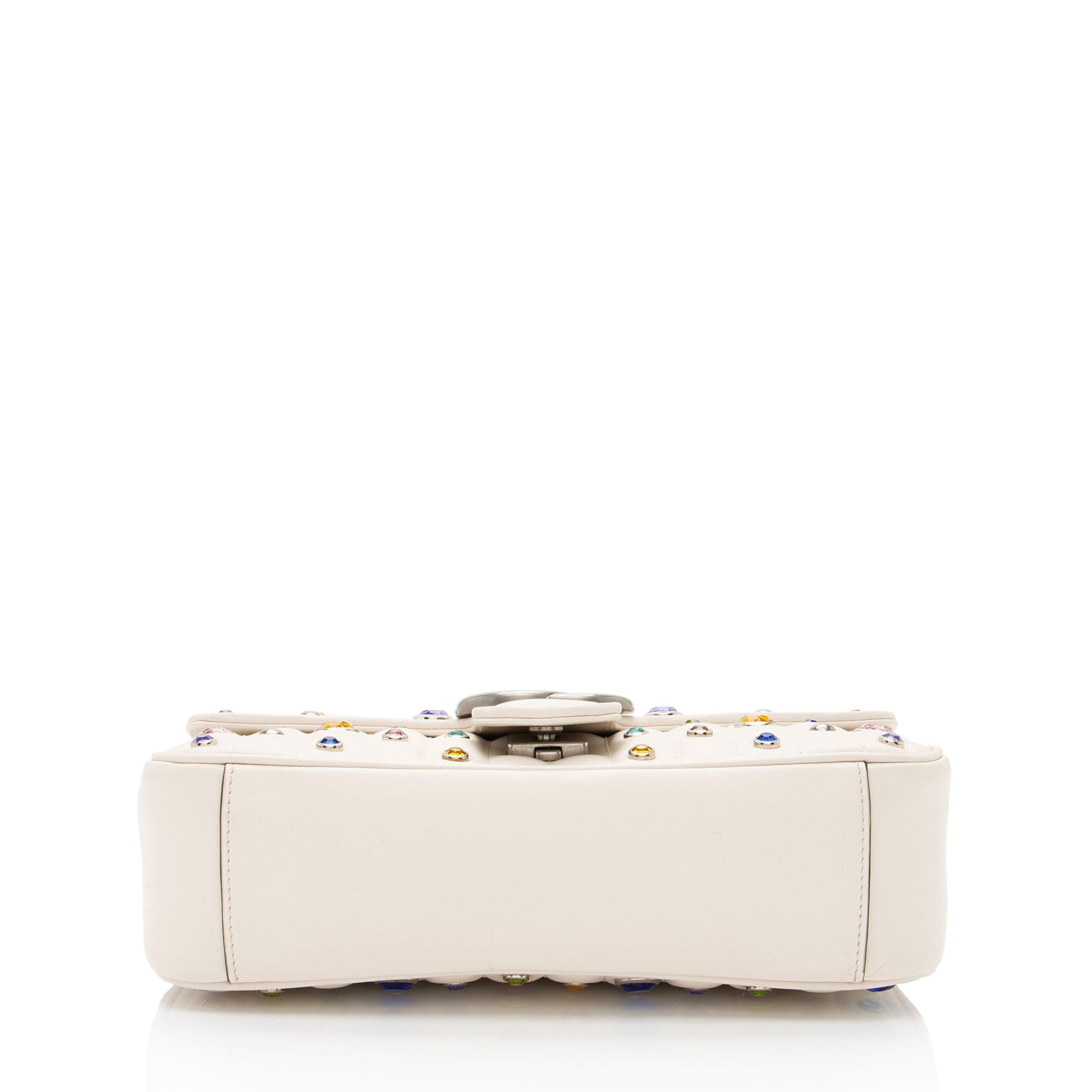 Gucci Crystal Embellished Matelasse GG Marmont Small Flap Bag (SHF-3tbySh)