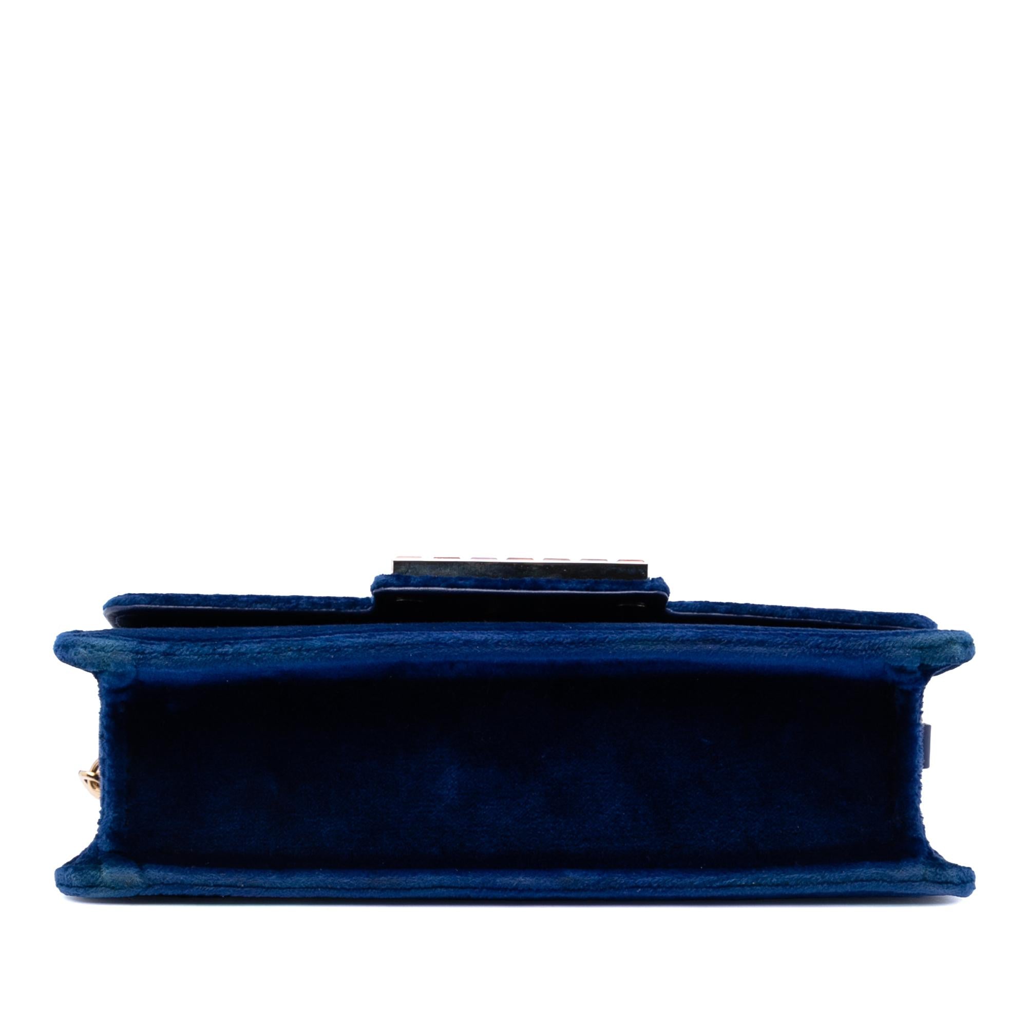 Gucci Crystal G Velvet Broadway Crossbody