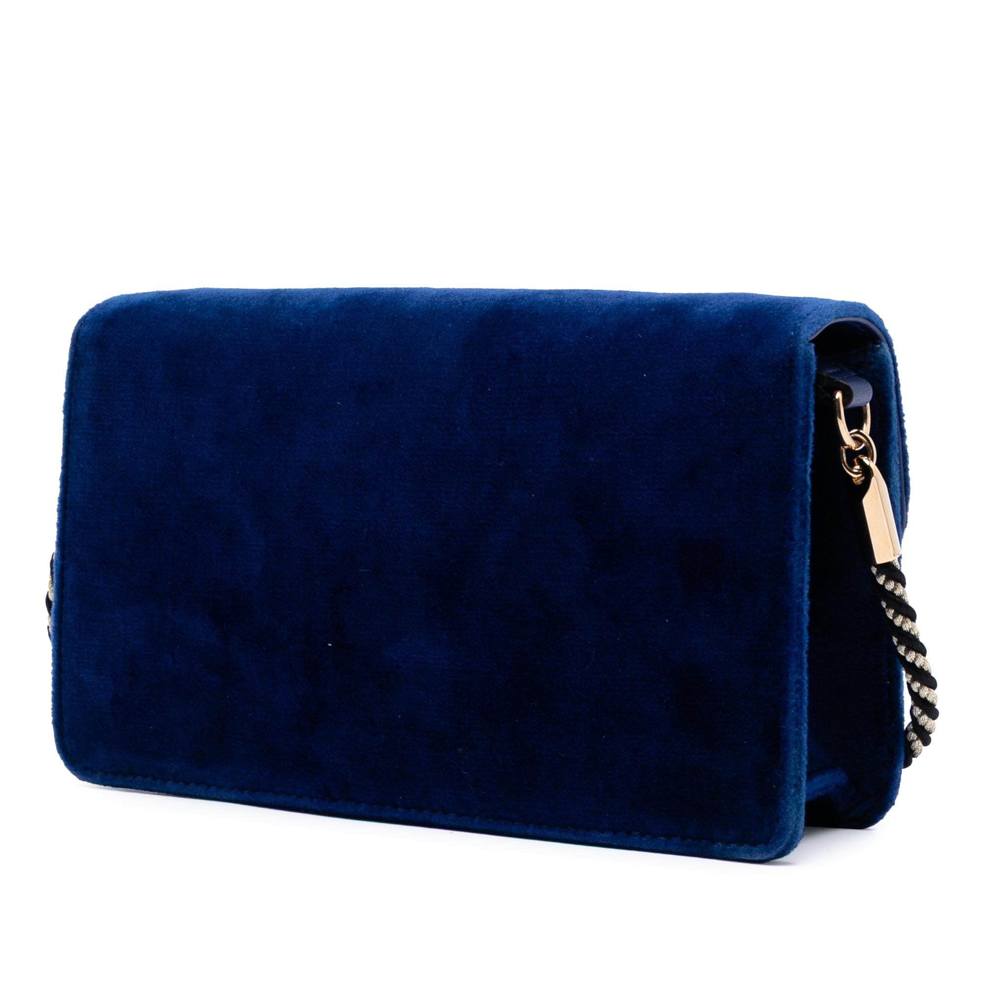 Gucci Crystal G Velvet Broadway Crossbody