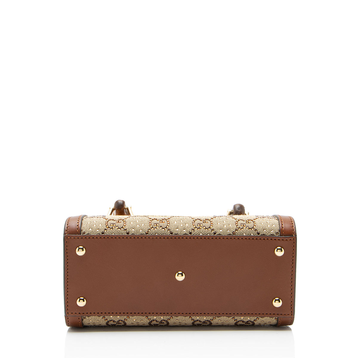 Gucci Crystal GG Canvas Bamboo Diana Mini Tote