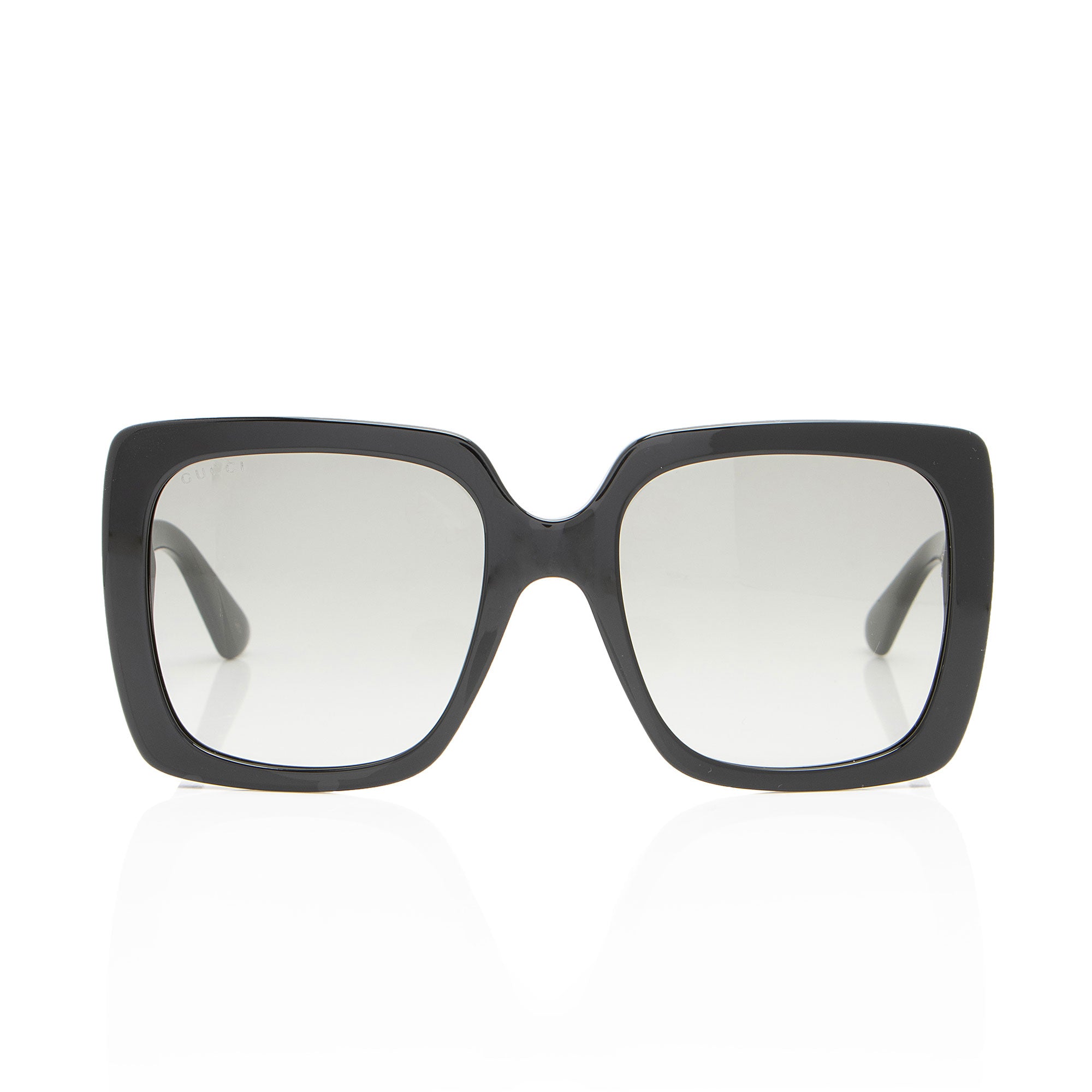 Gucci Crystal Logo Oversized Rectangular Sunglasses