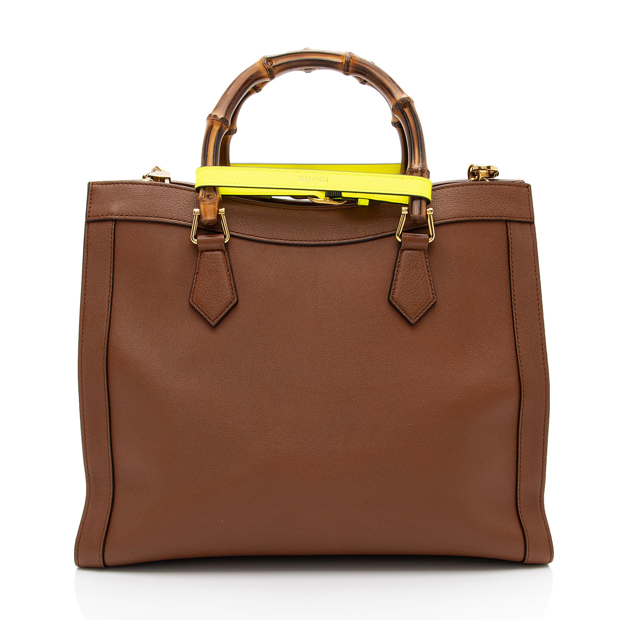 Gucci Cuir Leather Diana Medium Tote