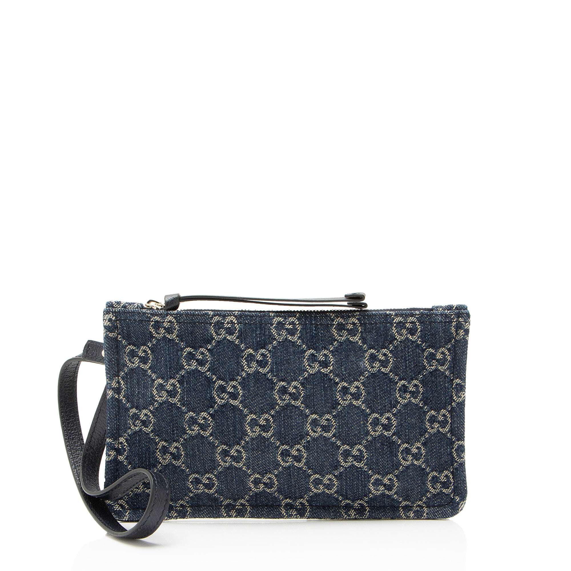 Gucci GG Denim Zip Pochette