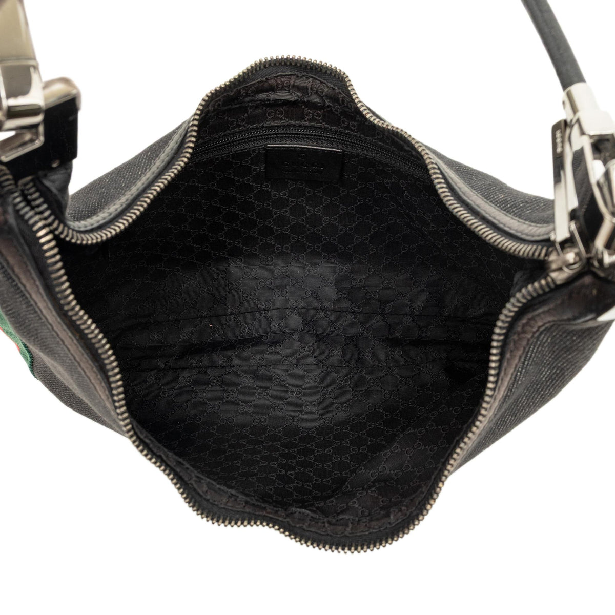 Gucci Denim Web Shoulder Bag
