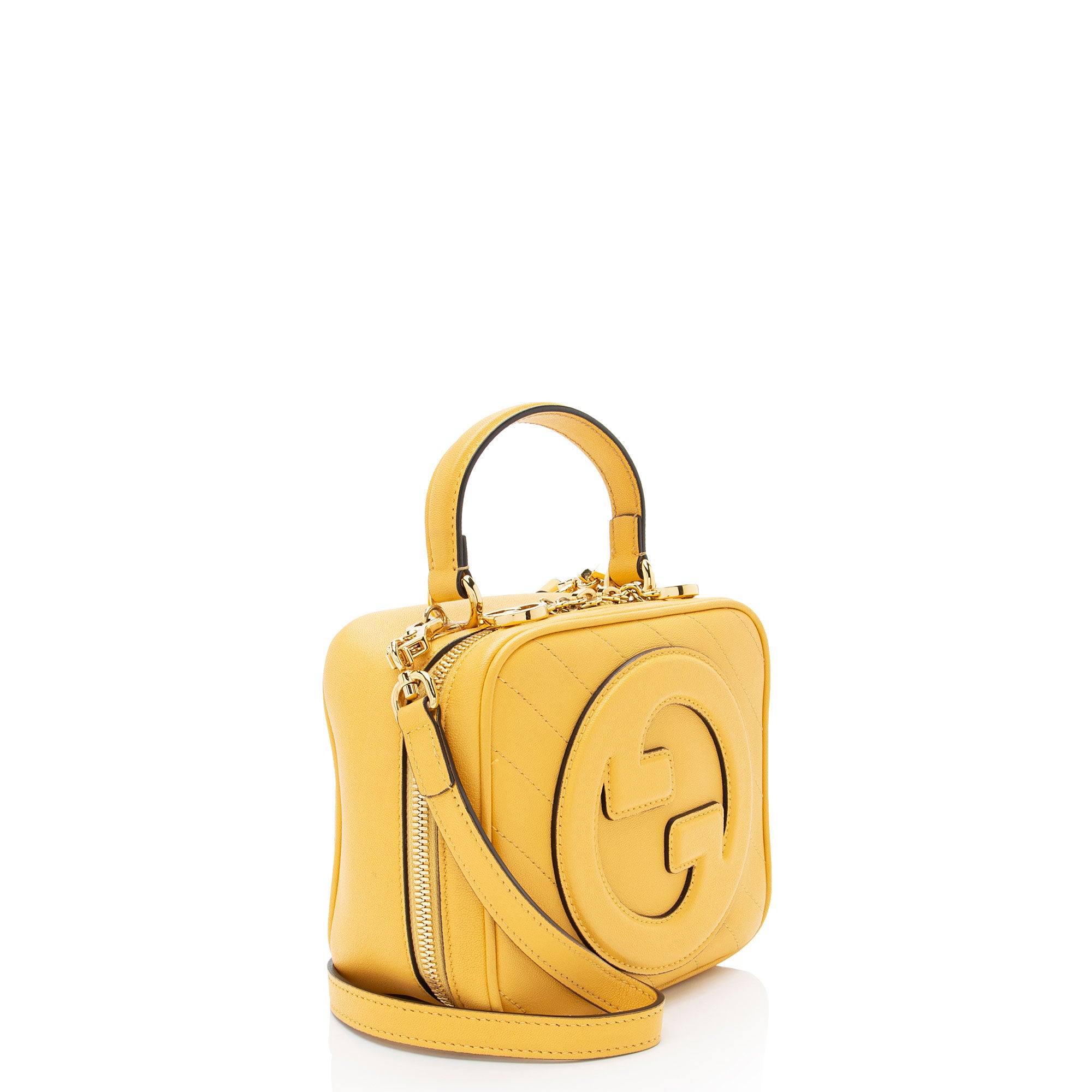 Gucci Diagonal Stitched Calfskin Blondie Top Handle