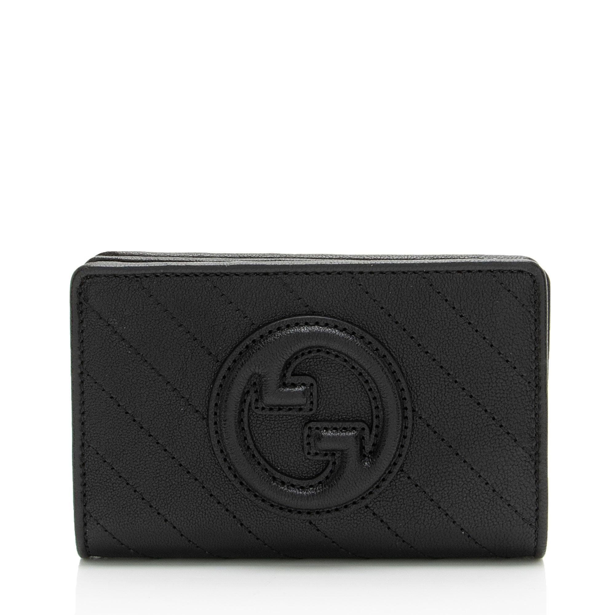 Gucci Diagonal Stitched Calfskin Blondie Wallet