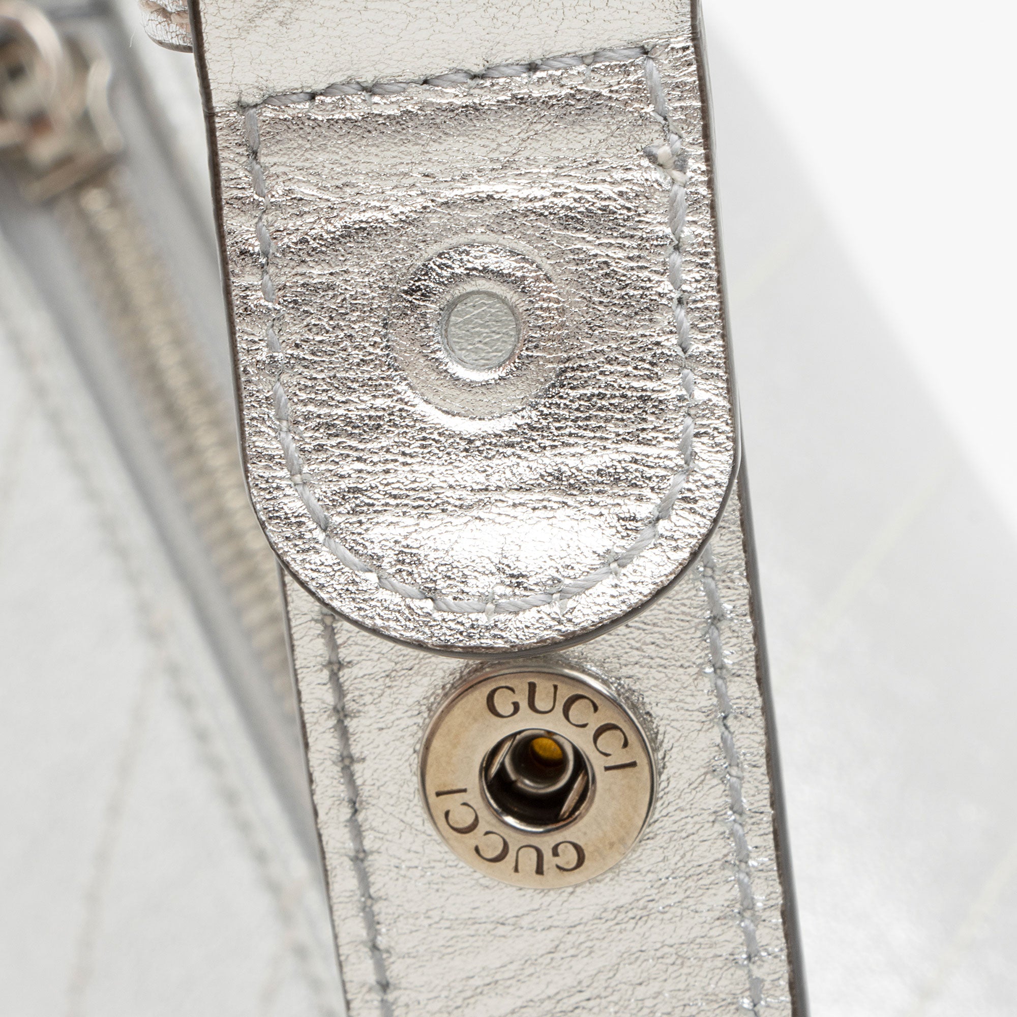 Gucci Metallic Calfskin Blondie Mini Barrel Bag