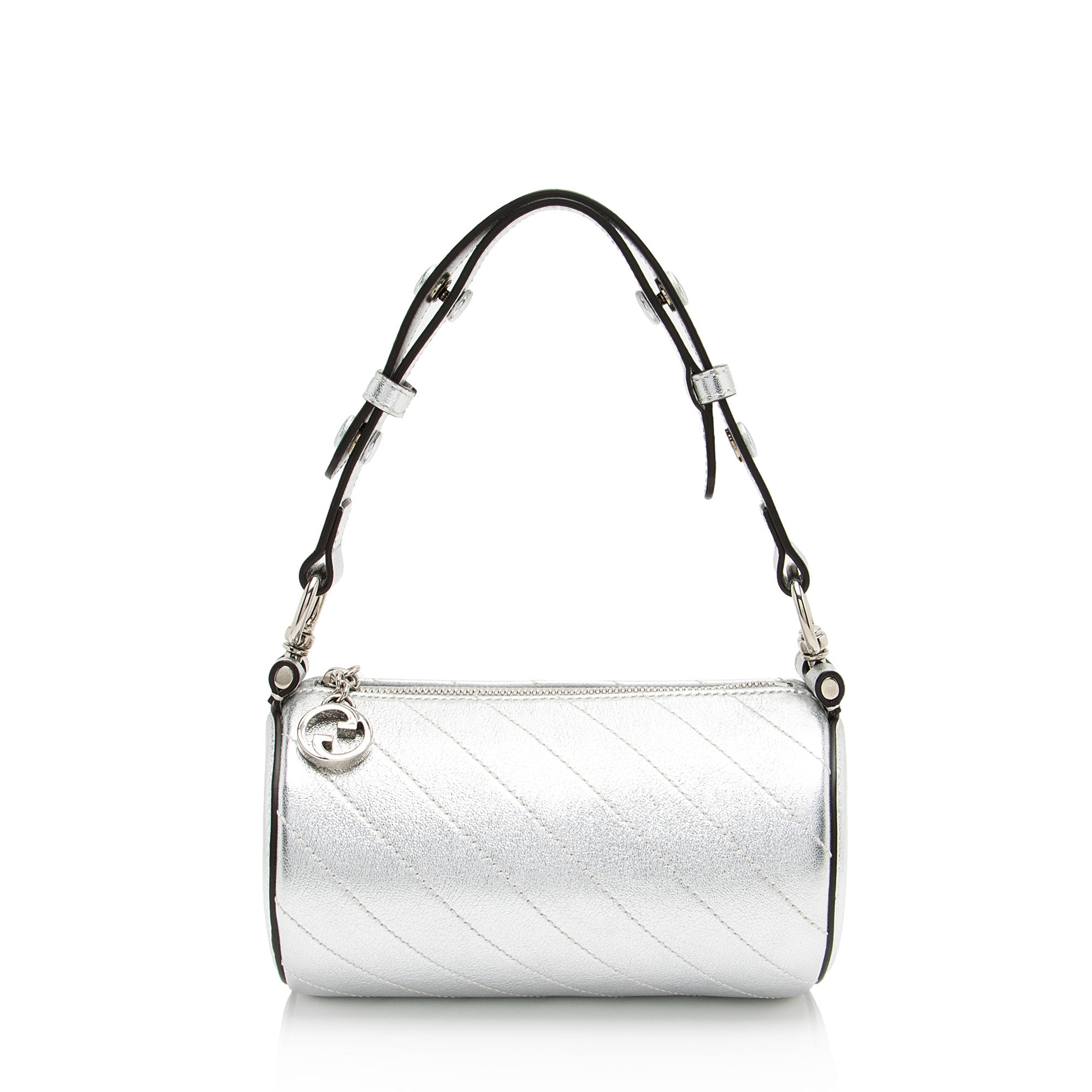 Gucci Metallic Calfskin Blondie Mini Barrel Bag