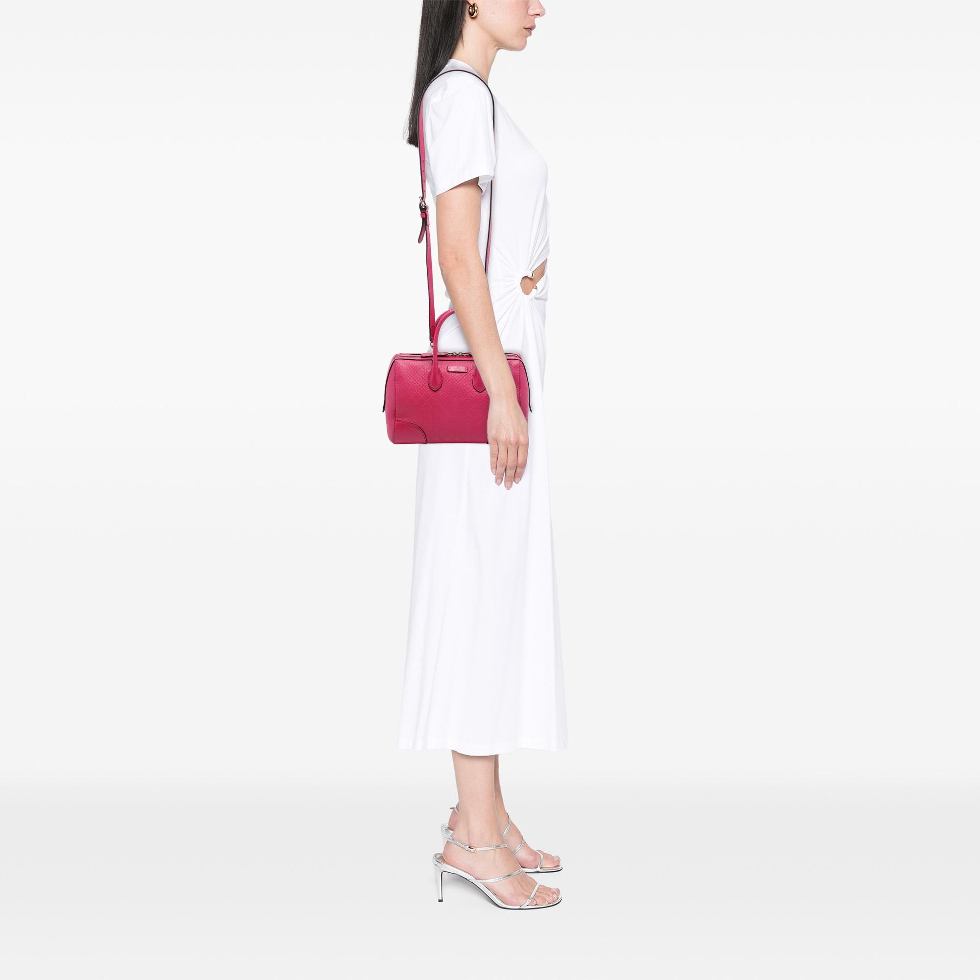 Gucci Diamante Bright Calfskin Boston Bag