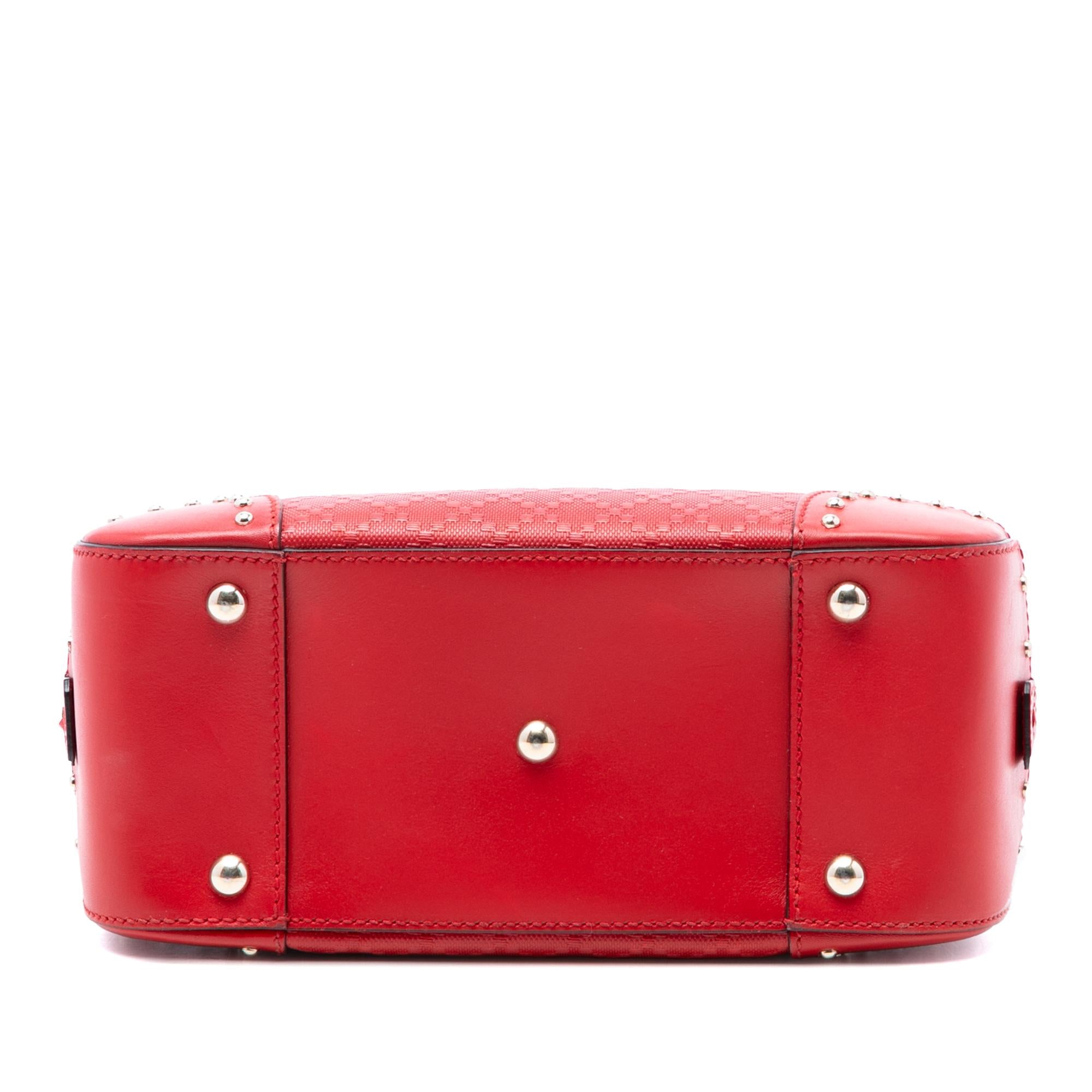 Gucci Diamante Bright Leather Satchel