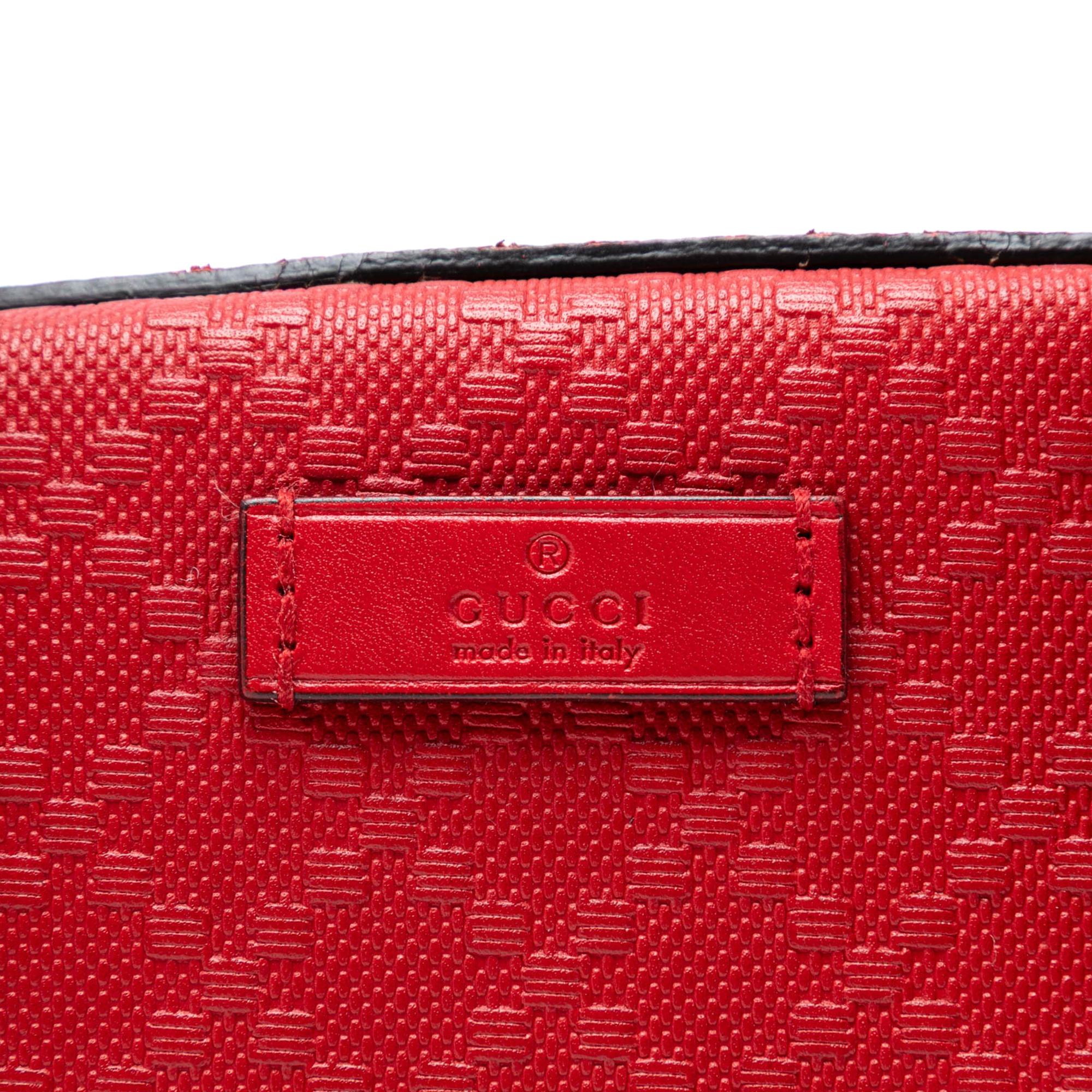 Gucci Diamante Bright Leather Satchel