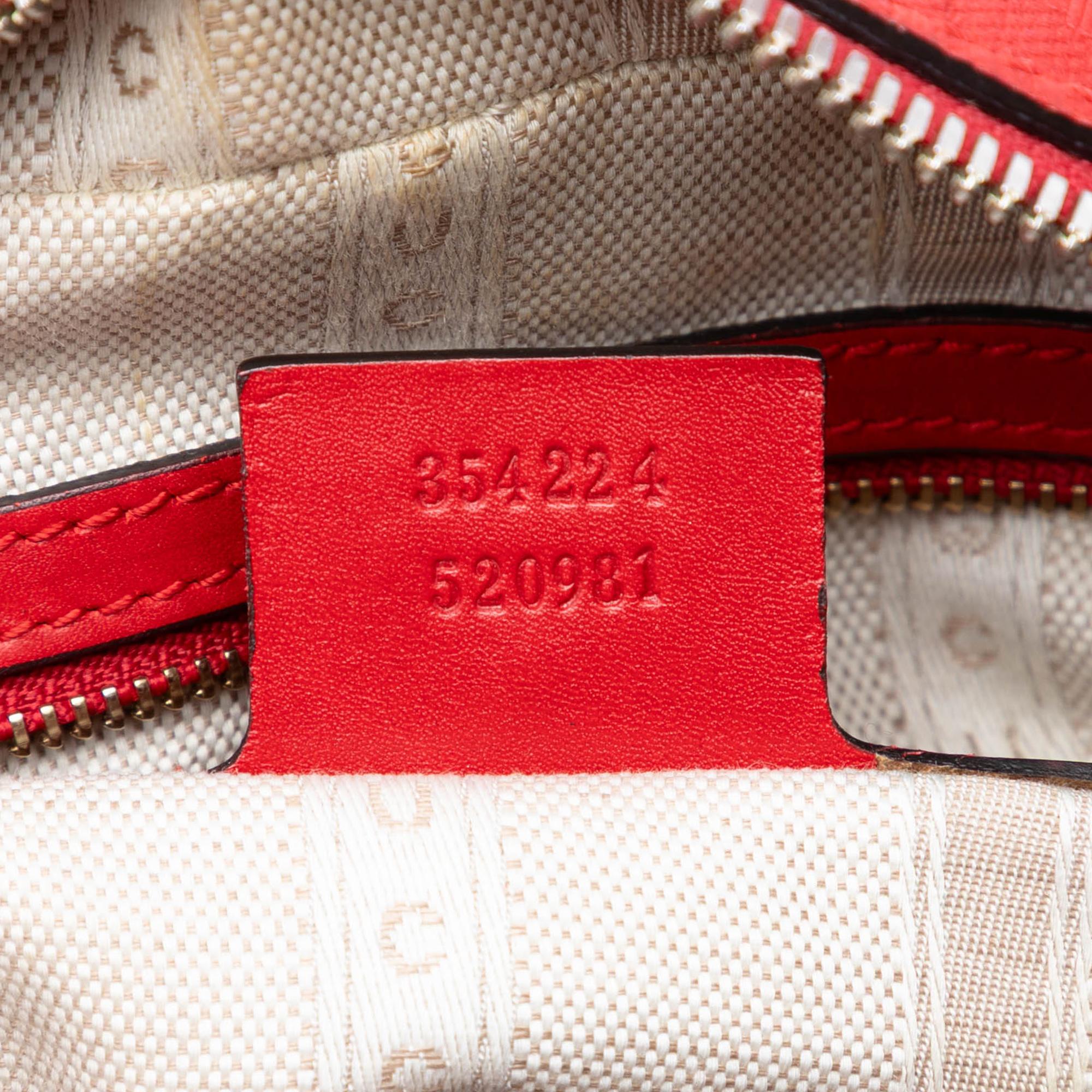 Gucci Diamante Bright Leather Satchel