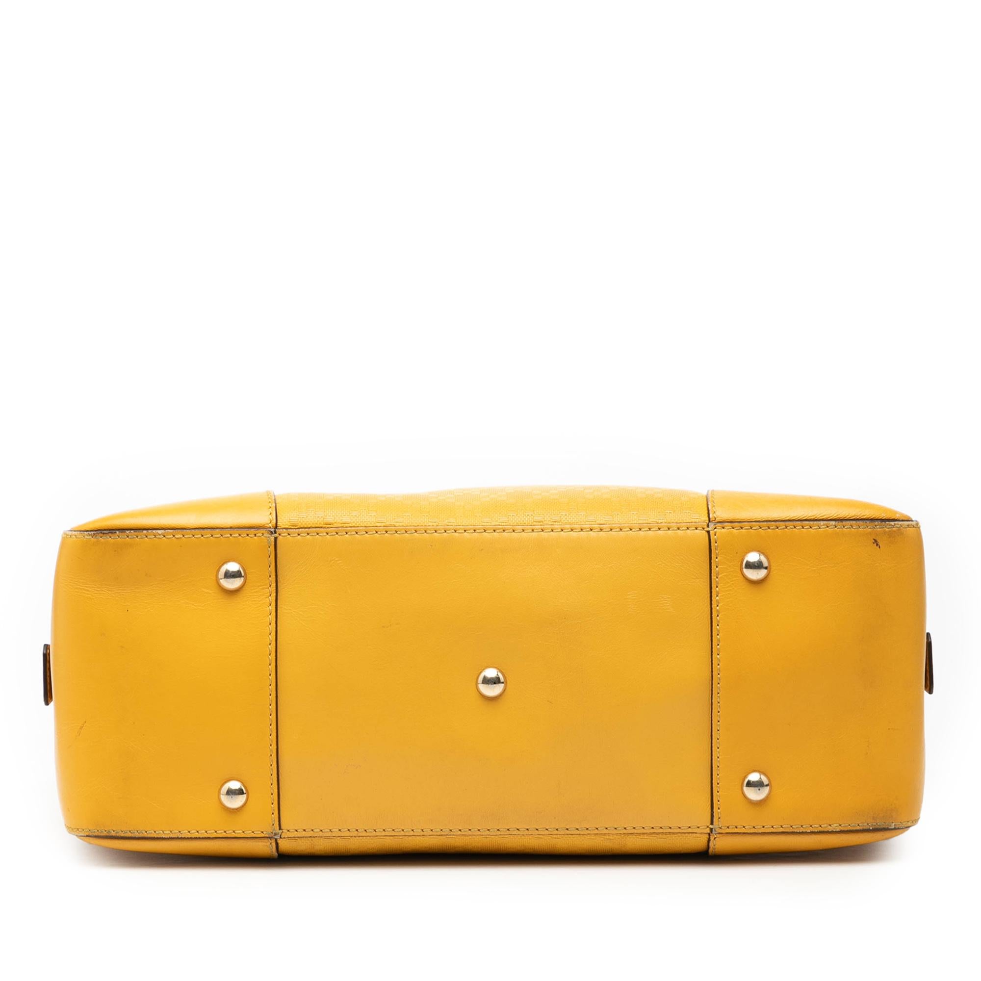 Gucci Diamante Bright Leather Satchel