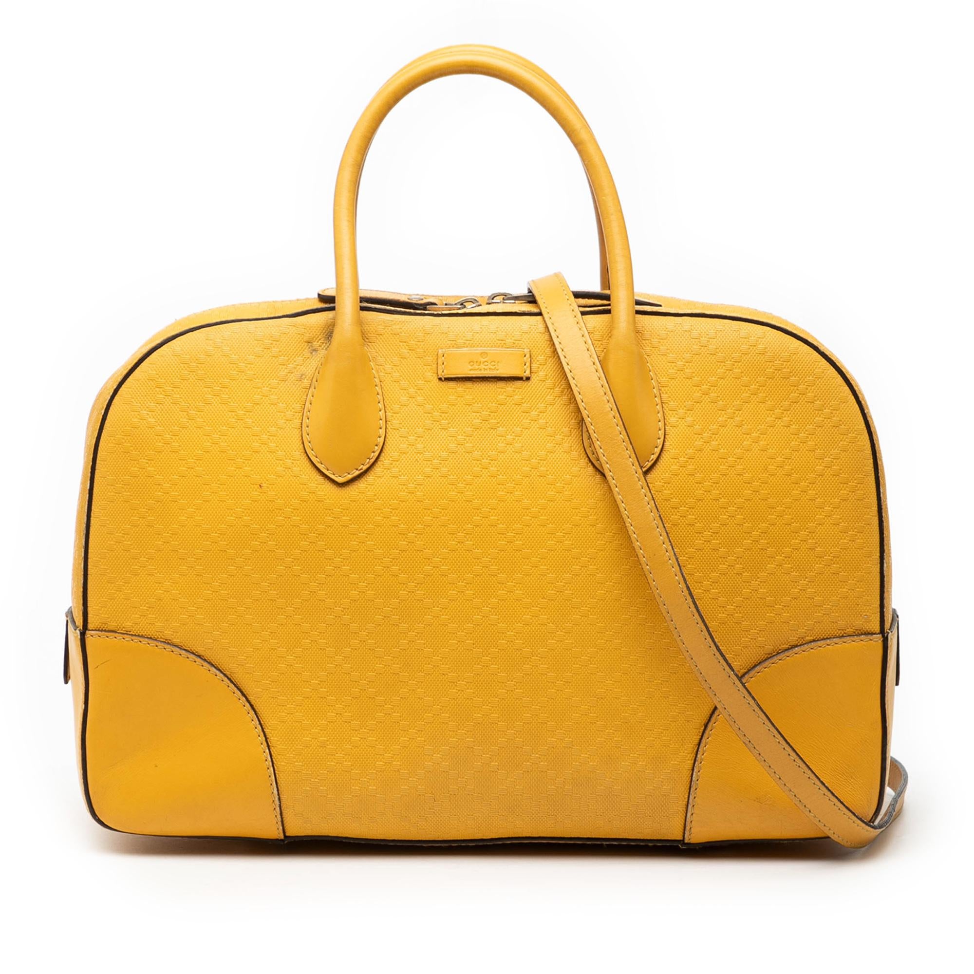 Gucci Diamante Bright Leather Satchel