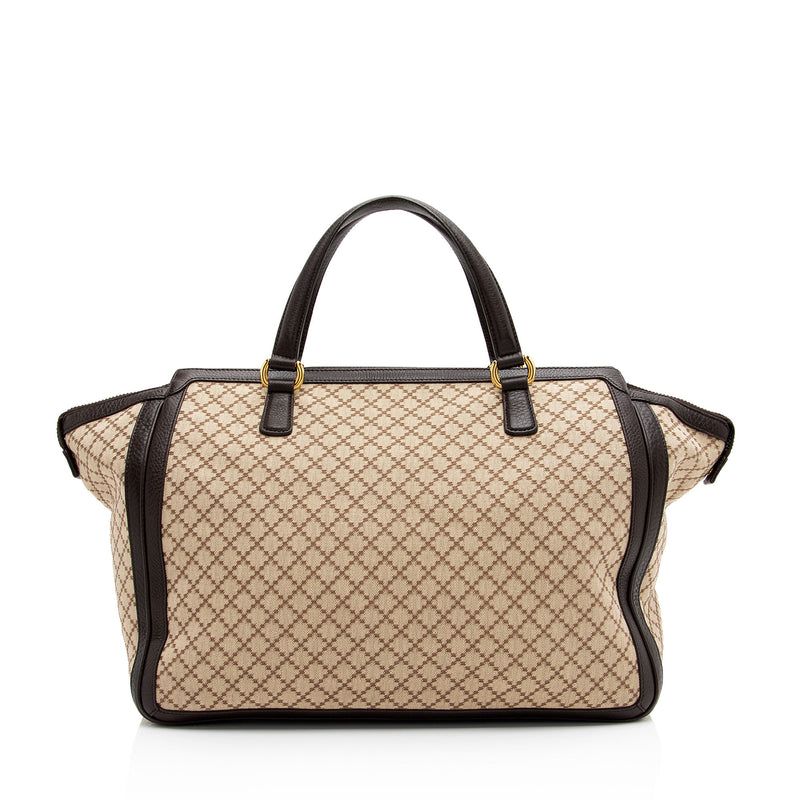 Gucci Diamante Canvas 1973 Medium Tote (SHF-uEOrw8)