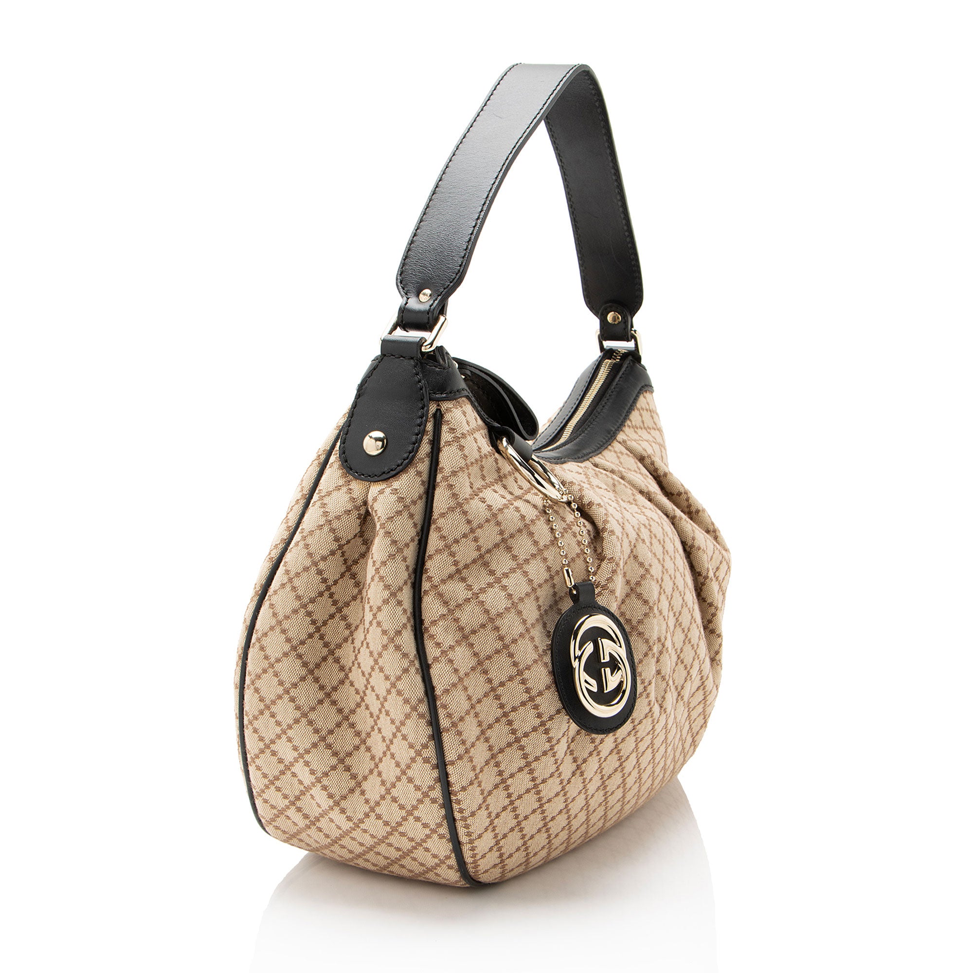 Gucci Diamante Canvas Sukey Hobo