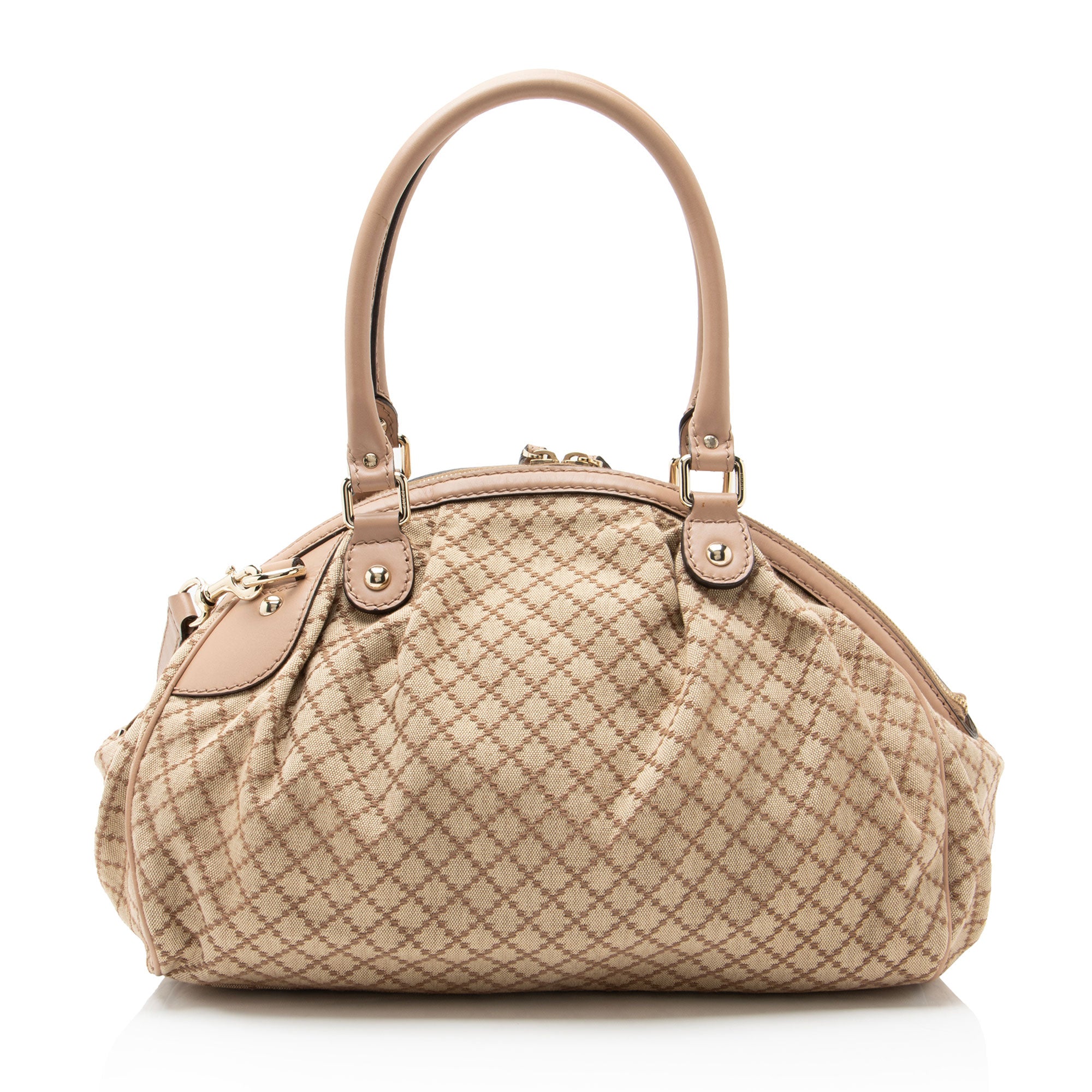 Gucci Diamante Canvas Sukey Satchel